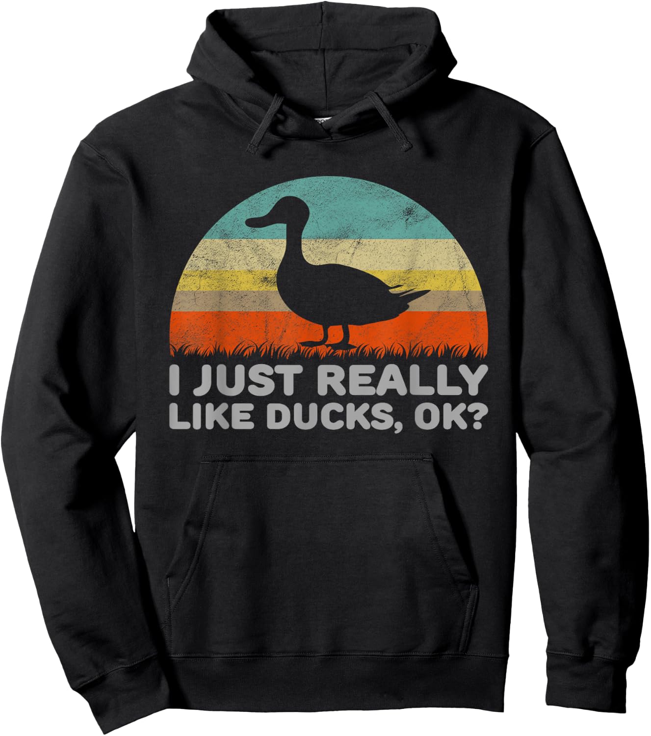 Funny I Just Really Like Ducks OK Hoodie - Hoodie | Black