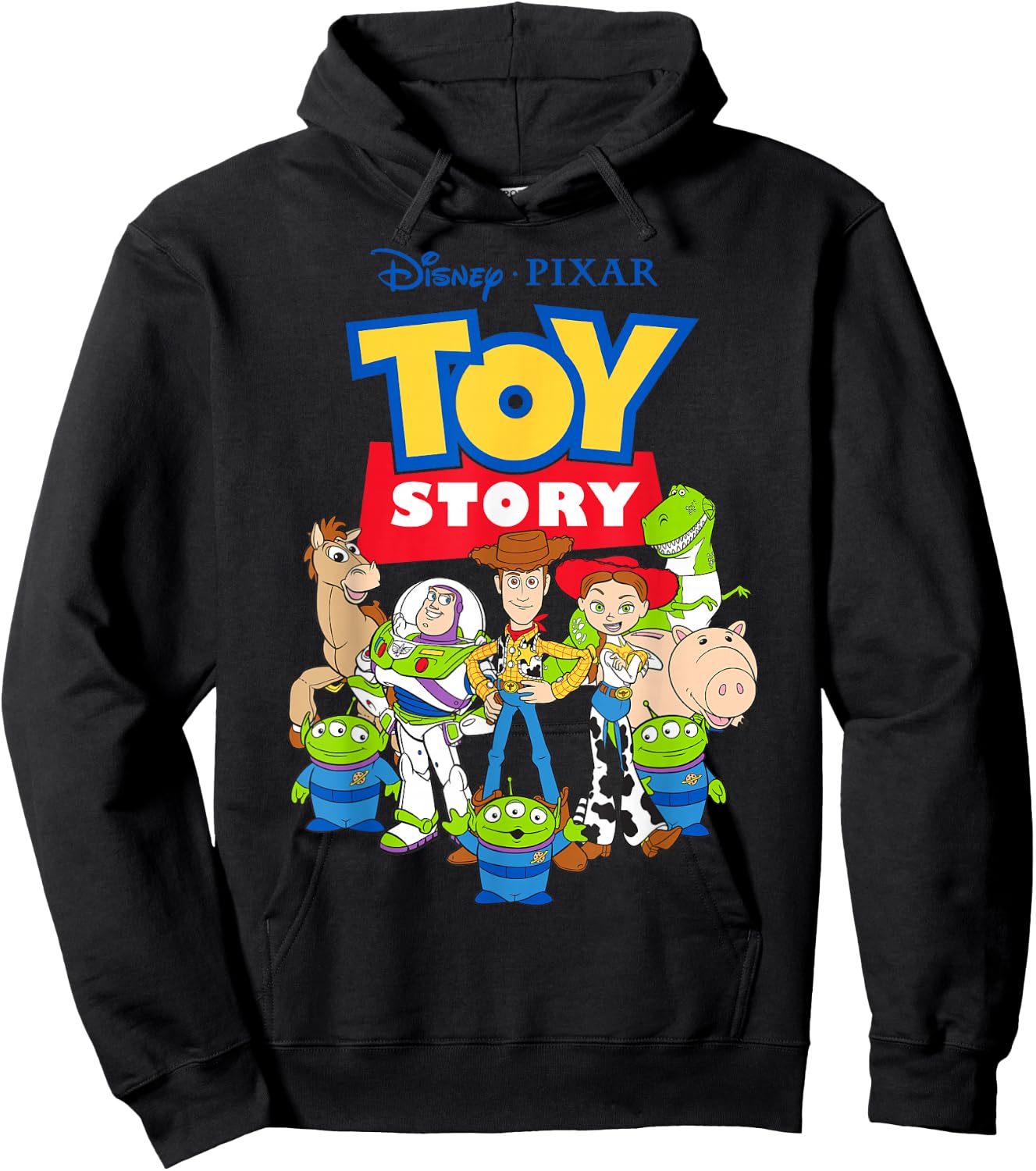 Disney Pixar Toy Story Buzz Woody Jessie Graphic Hoodie - Hoodie | Black