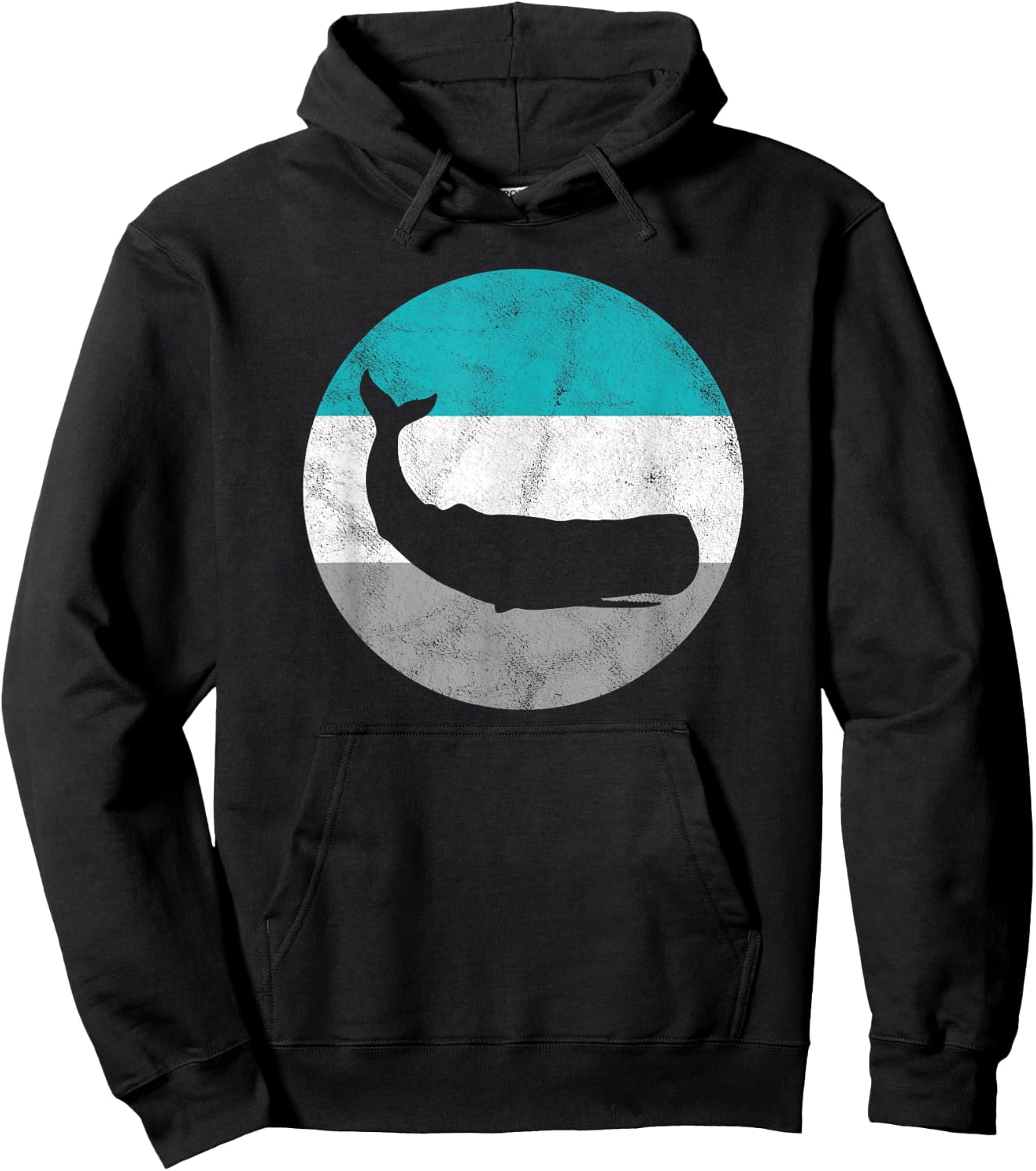 Sperm Whale Gift Shirt & Women | Retro Vintage Hoodie - Hoodie | Black