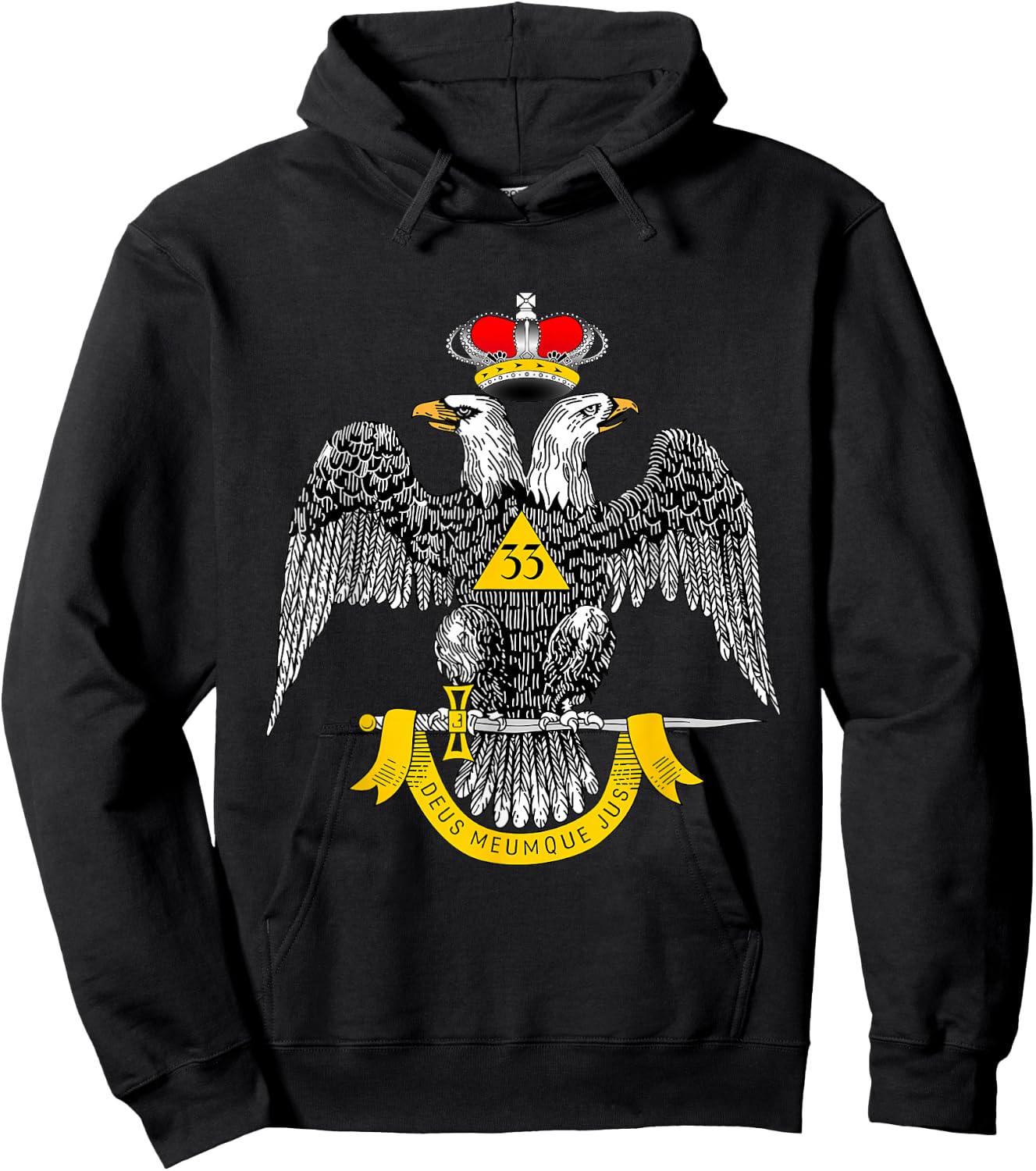 33rd Degree Mason T Shirt Masonic Scottish Rite Down Hoodie - Hoodie | Black
