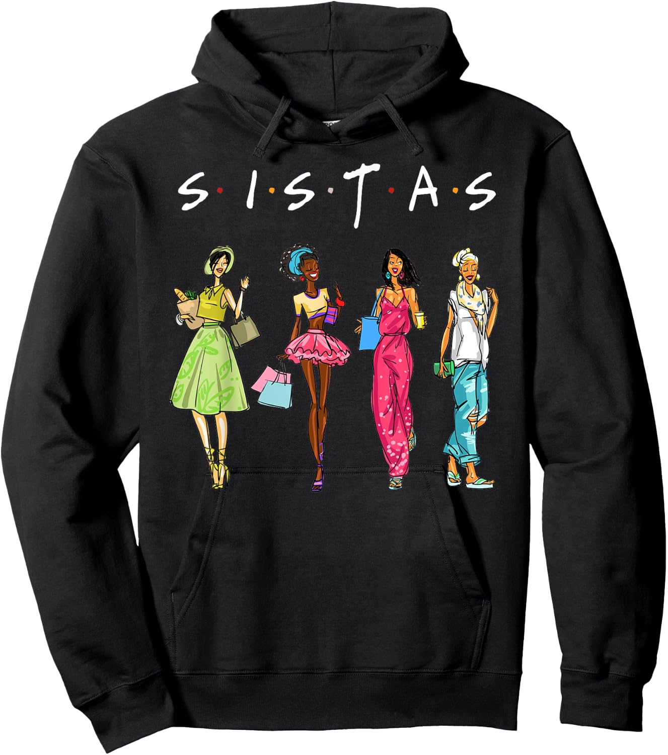 Black Sistas Queen Melanin African American Women Pride Hoodie - Hoodie | Black