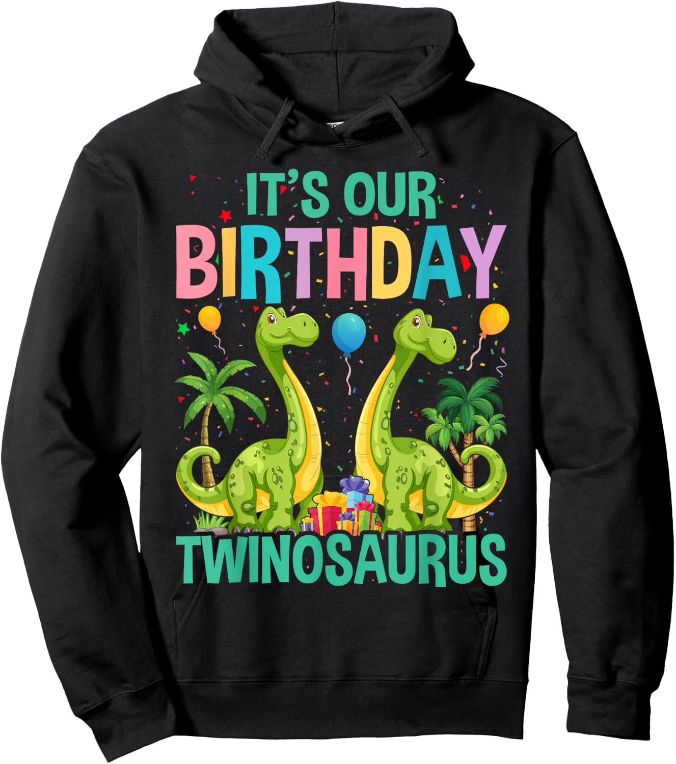 Kids Funny Twin Sisters Birthday Toddler 1st 2nd 3rd 4th 5th Hoodie - Hoodie | Black