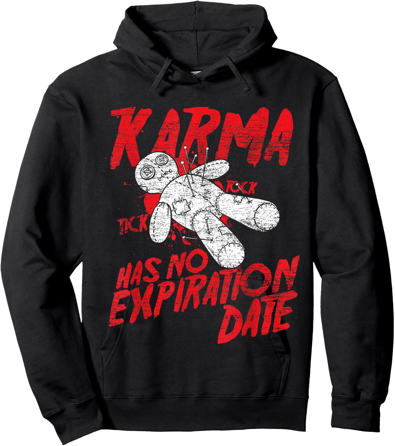 Voodoo Doll Costume Gift Scary Karma Halloween Hoodie - Hoodie | Black