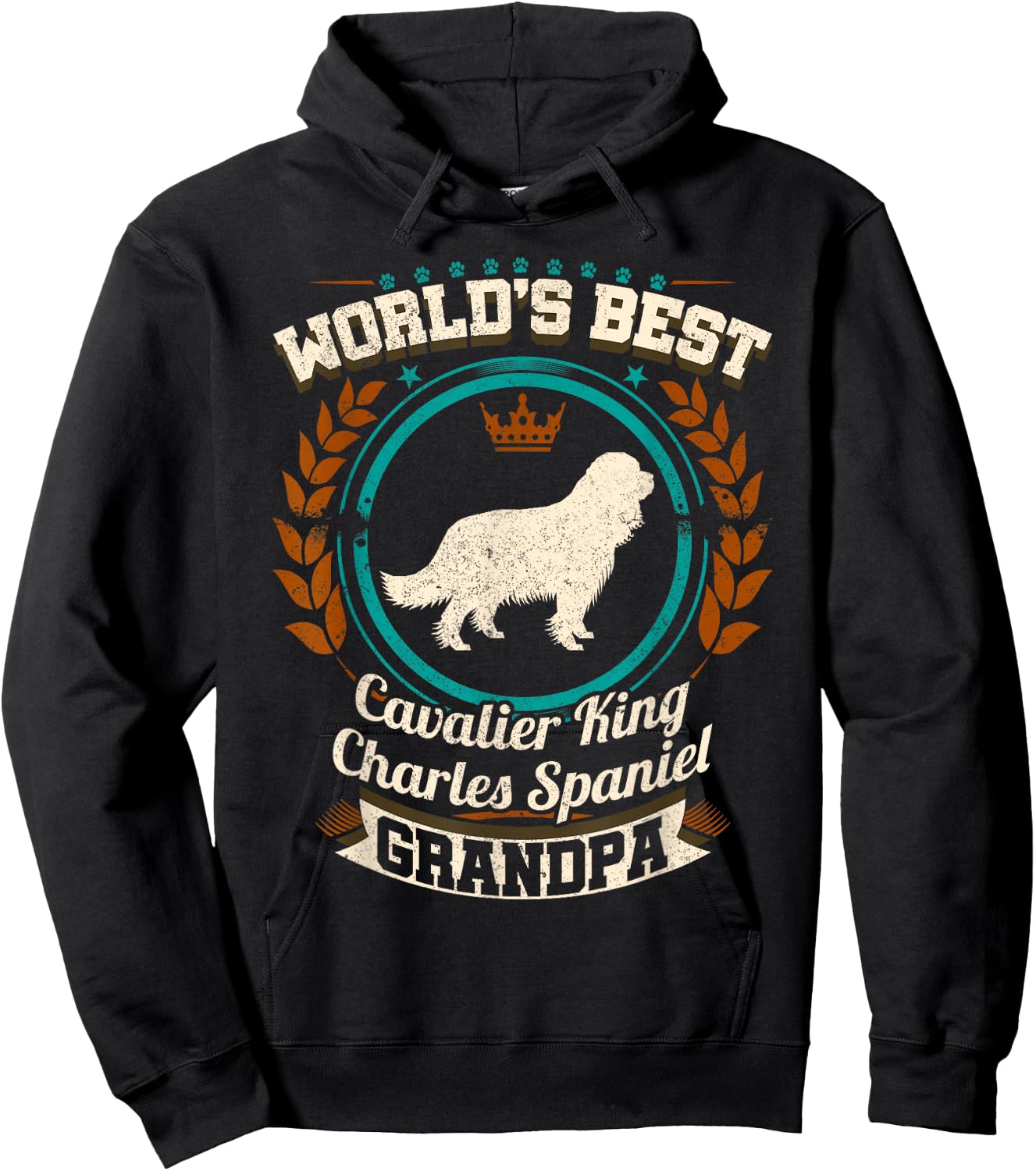 World's Best Cavalier King Charles Spaniel Grandpa Hoodie - Hoodie | Black