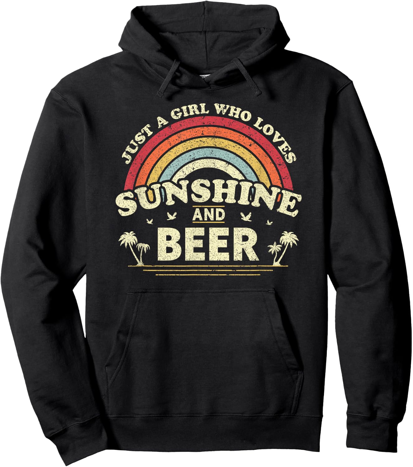 Beer Shirt A Girl Who Loves Sunshine and Beer Hoodie - Hoodie | Black