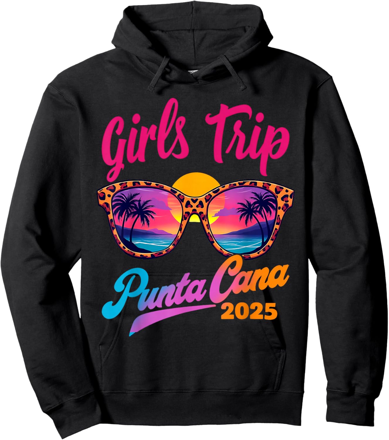 Girls Trip Punta Cana 2025 Matching Summer Vacation Women Hoodie - Hoodie | Black