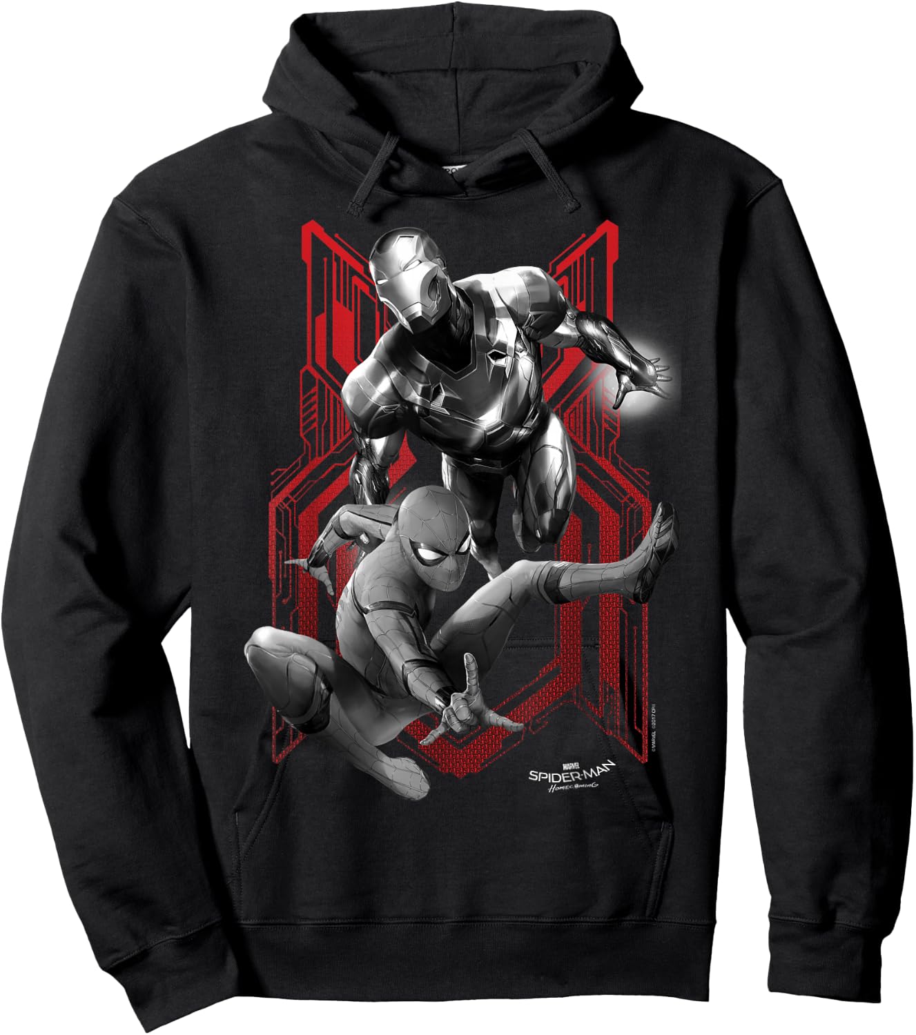 Marvel Spider-Man Homecoming Ironman Flying Swinging Hoodie - Hoodie | Black