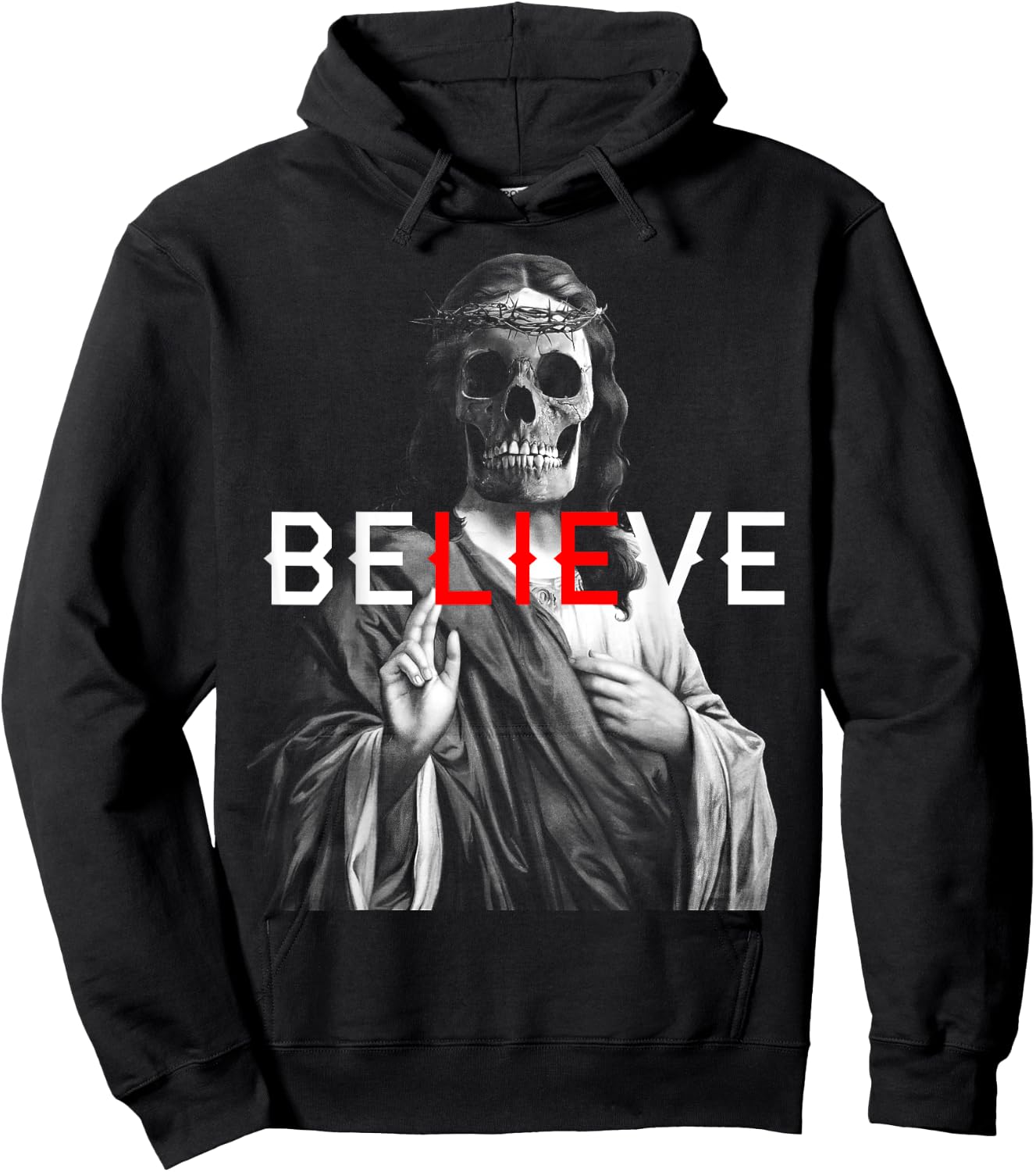 Blackcraft Antichrist Jesus Skull Believe Satan Atheist Hoodie - Hoodie | Black