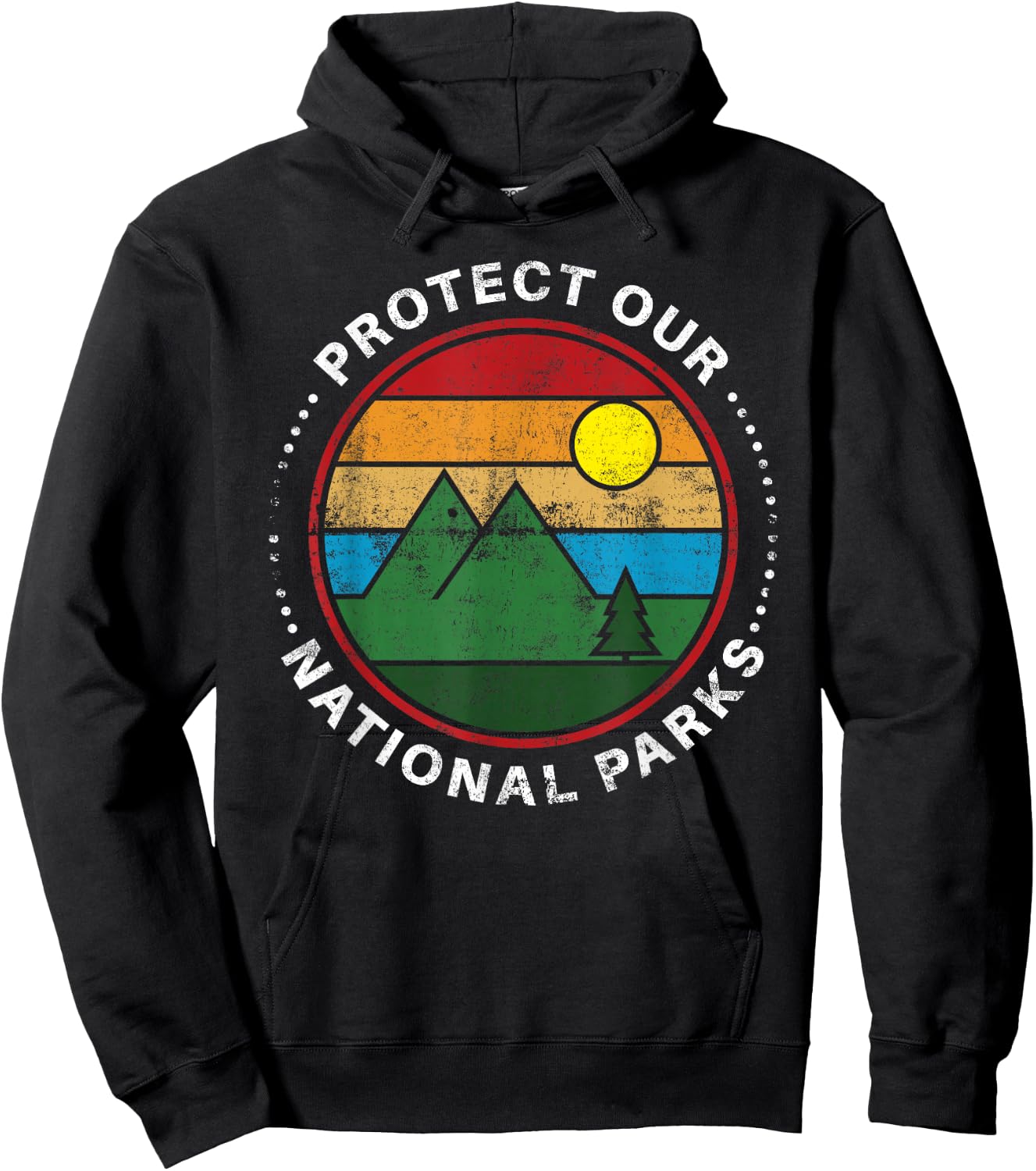 YeoYs National Parks Gifts - Protect Our National Parks - Nature Lover Black Short Sleeve - Small - - Modern Letter Print - Hiking, Outdoor - All Seasons Hoodie - Hoodie | Black
