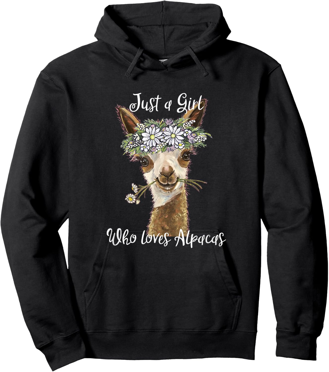 Just a Girl Who Love Alpacas Hoodie - Hoodie | Black