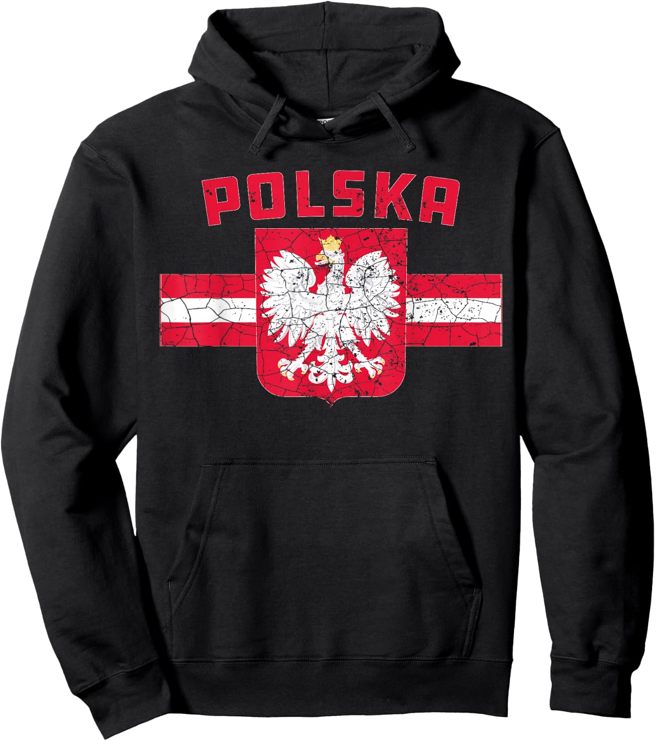 Polnisches polnisches Erbe Orzel Bialy White Eagle Poland Flag - Men's Black Short Sleeve Classic Fit - Small Hoodie - Hoodie | Black