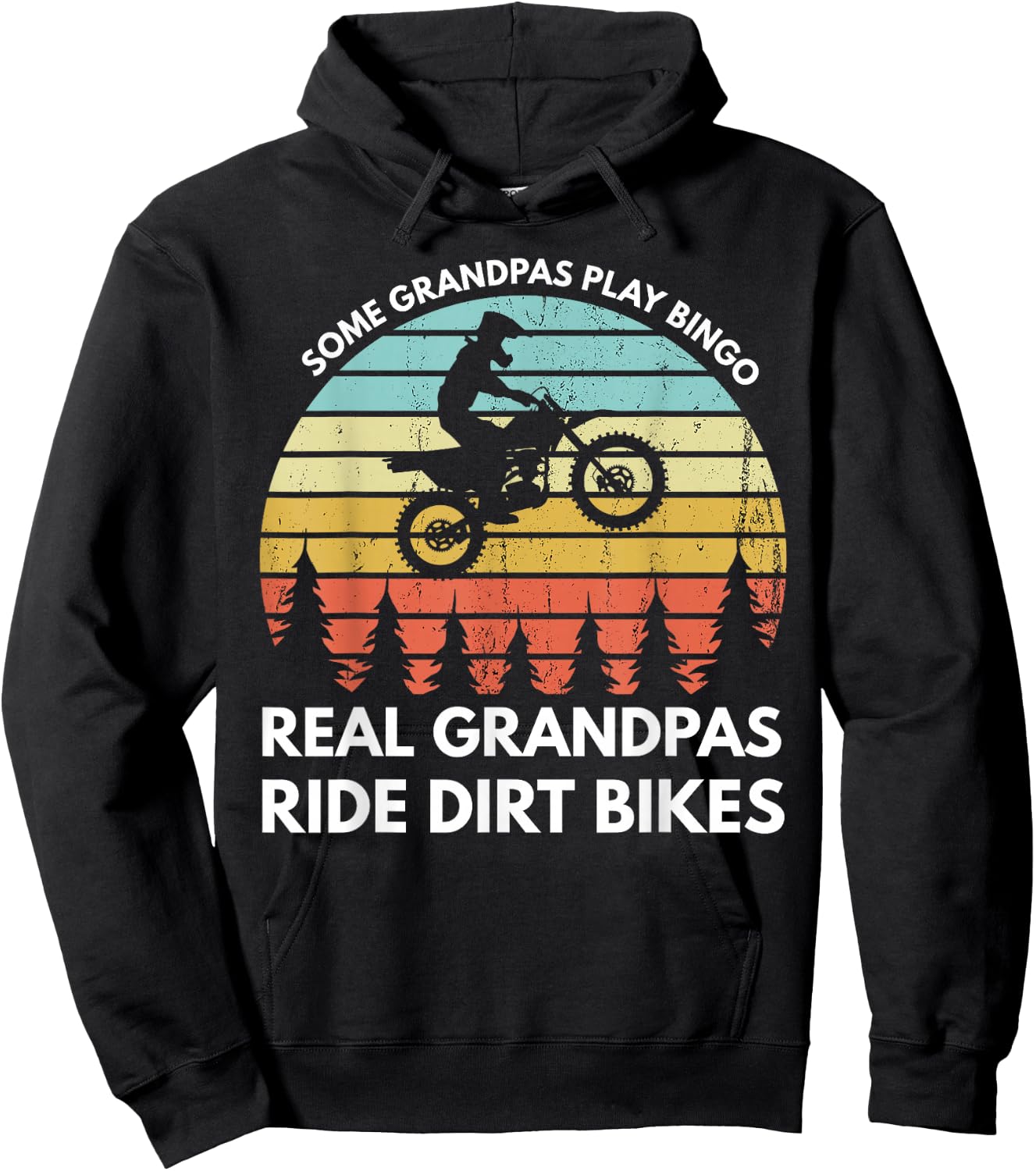 Funny Grandpa Motocross Dirt Bike Rider Motocross Braaap Hoodie - Hoodie | Black
