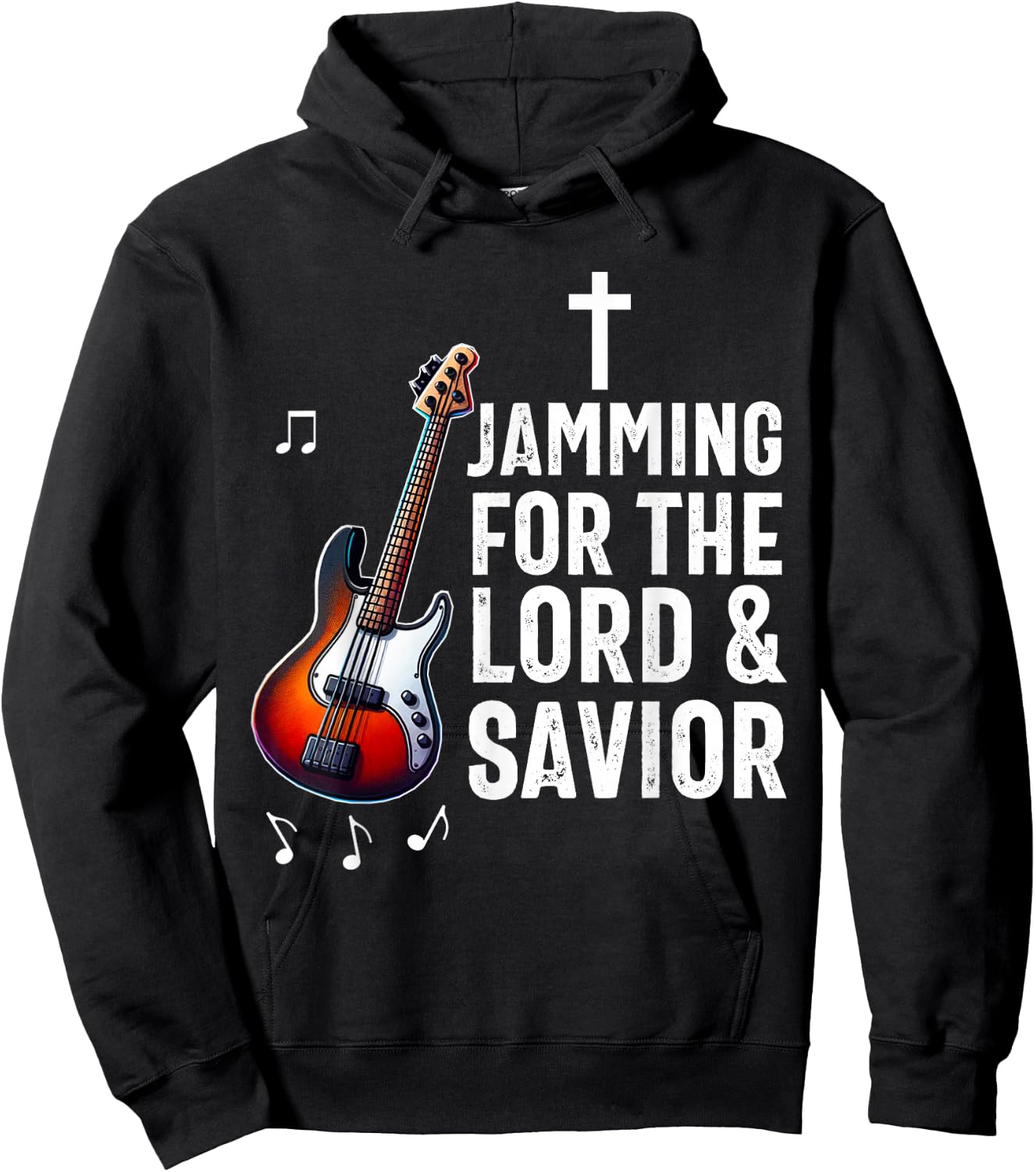 Christian Bass Guitar Player Worship Jesus Bassist Music Hoodie - Hoodie | Black
