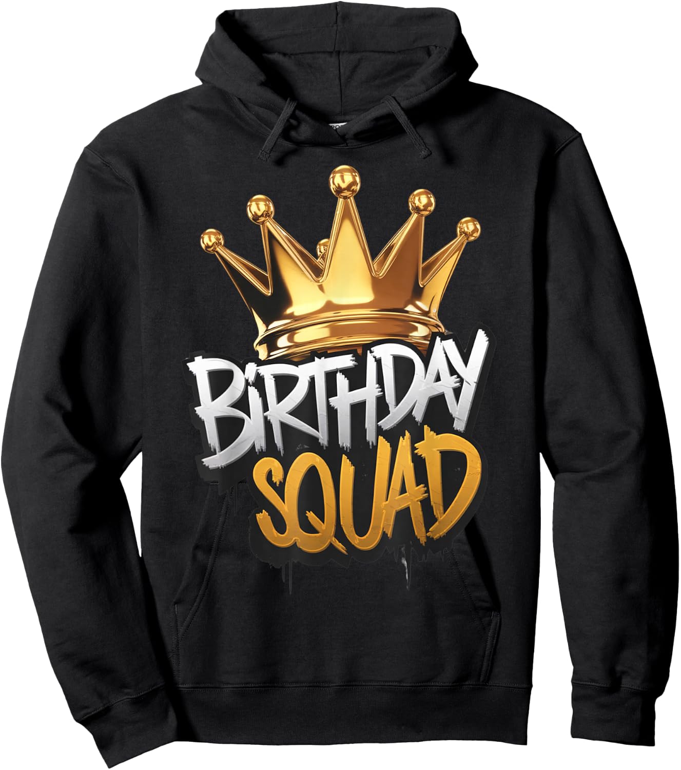 Family Birthday Squad Matching Design Celebrate Bday Party Hoodie - Hoodie | Black