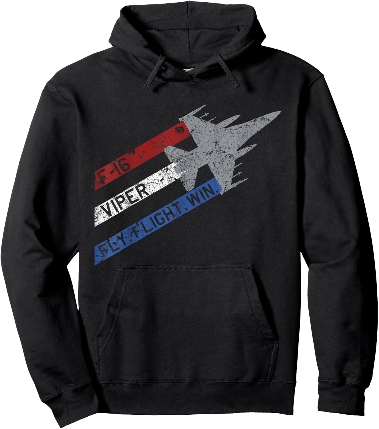 F-16 "Viper" Jet Fighter Airplane Fly Fight Win Hoodie - Hoodie | Black