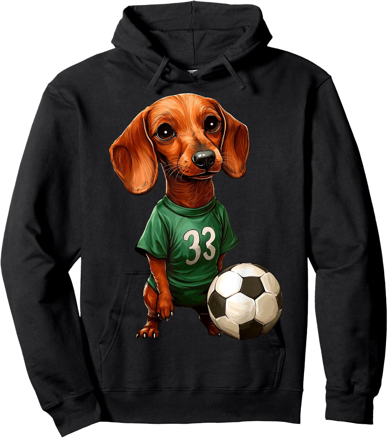 Soccer player Dachshund Hoodie - Hoodie | Black