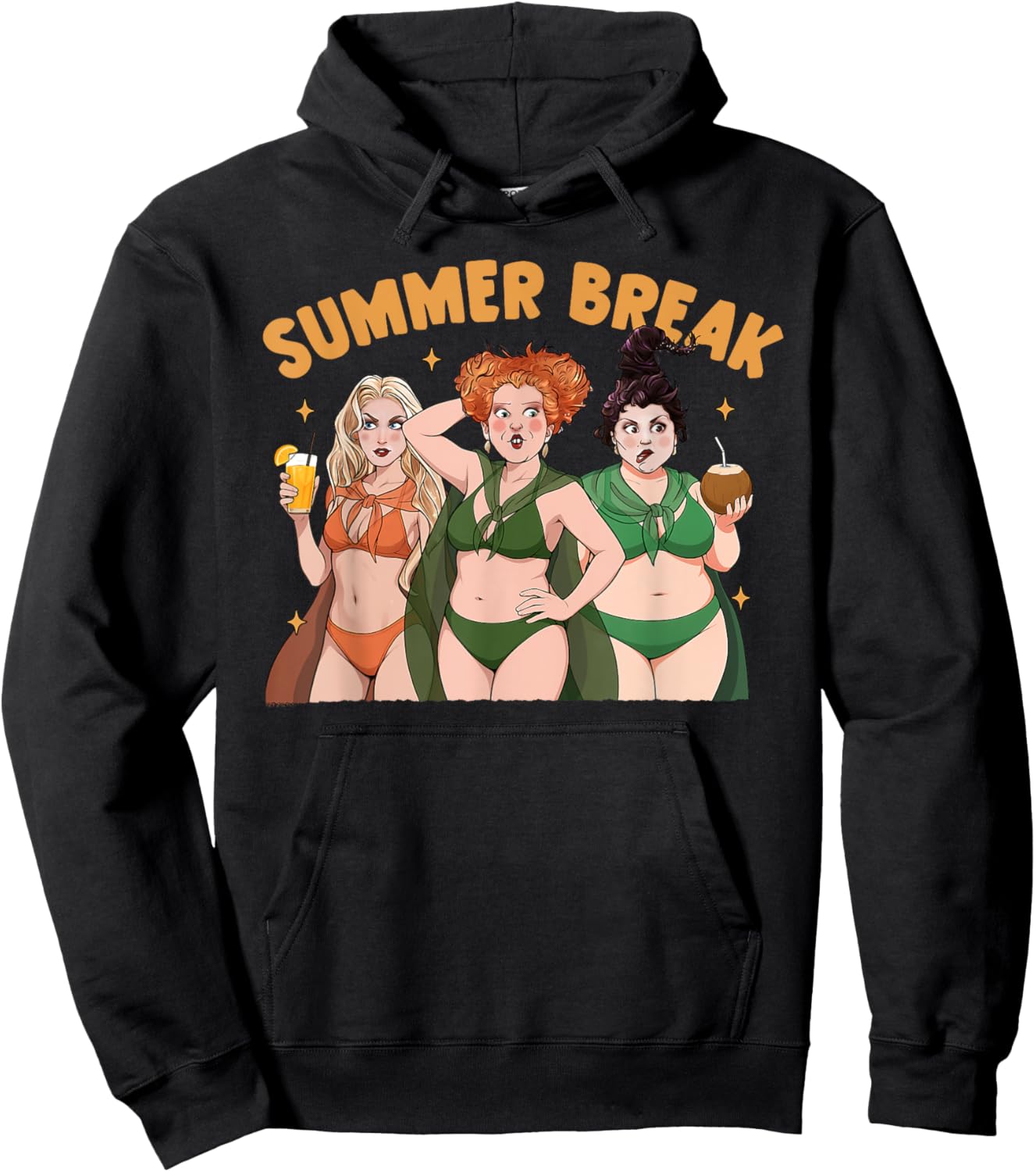 Summerween Pumpkin Halloween Spooky Summer Trip Hoodie - Hoodie | Black