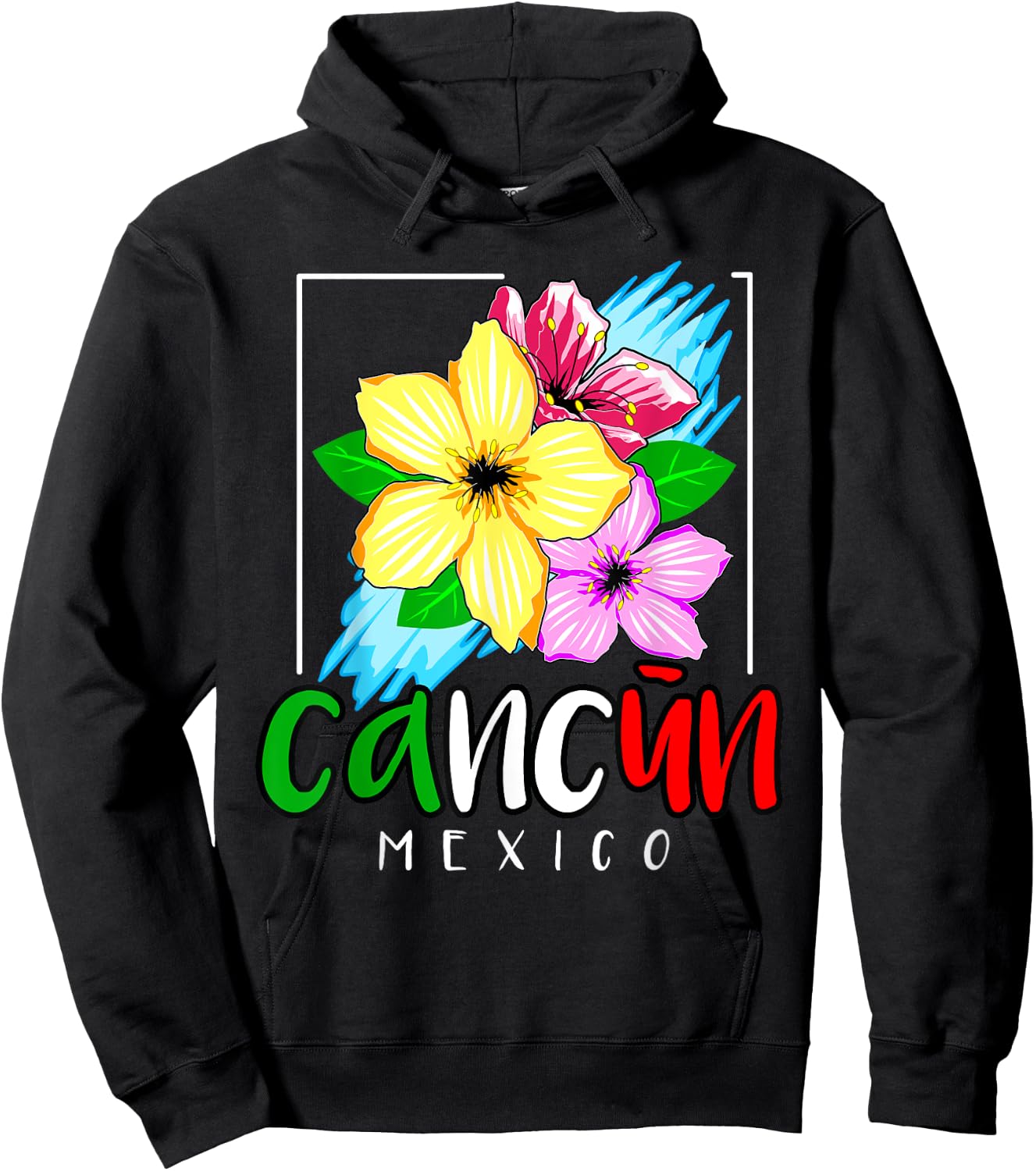 Cancun Mexico Souvenir Gift Spring Break Summer Vacation Hoodie - Hoodie | Black