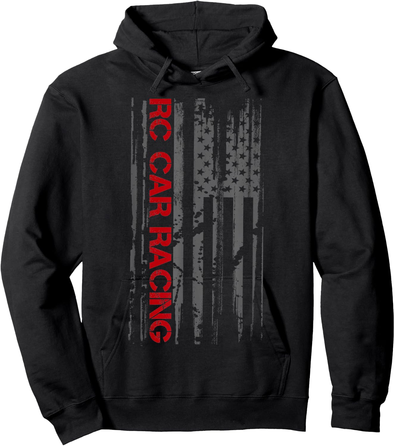 RC Racing American Flag Remote Radio Controlled RC Car Hoodie - Hoodie | Black