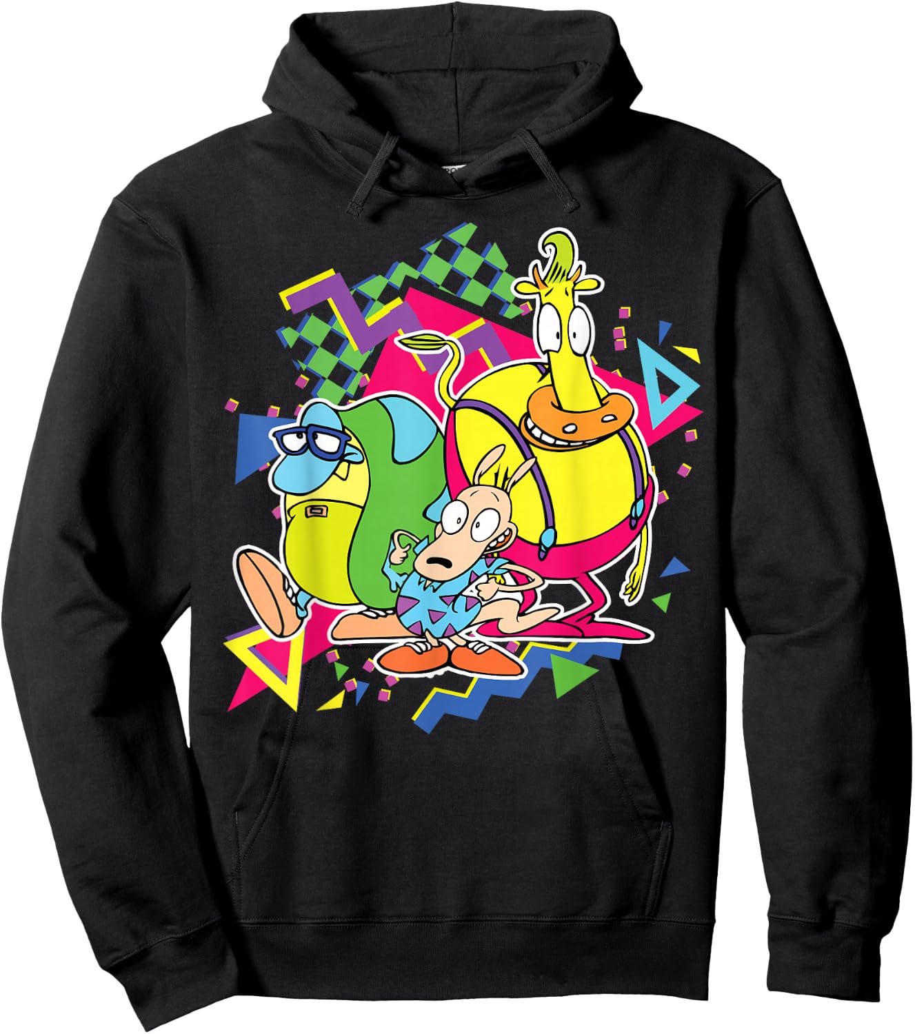 Nickelodeon Rocko's Modern Life 90's Group Hoodie - Hoodie | Black