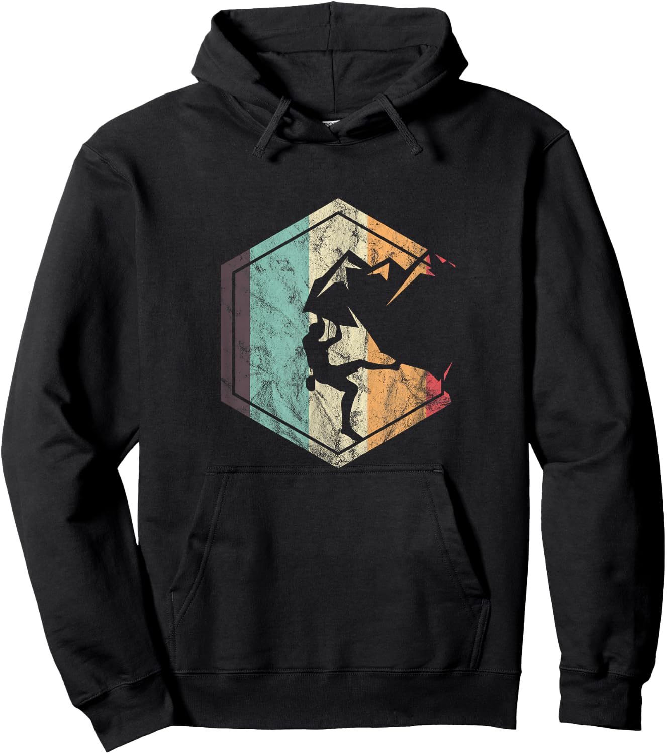 Climbing Mountaineering Climber Athletes Mountain Rock Gift Hoodie - Hoodie | Black