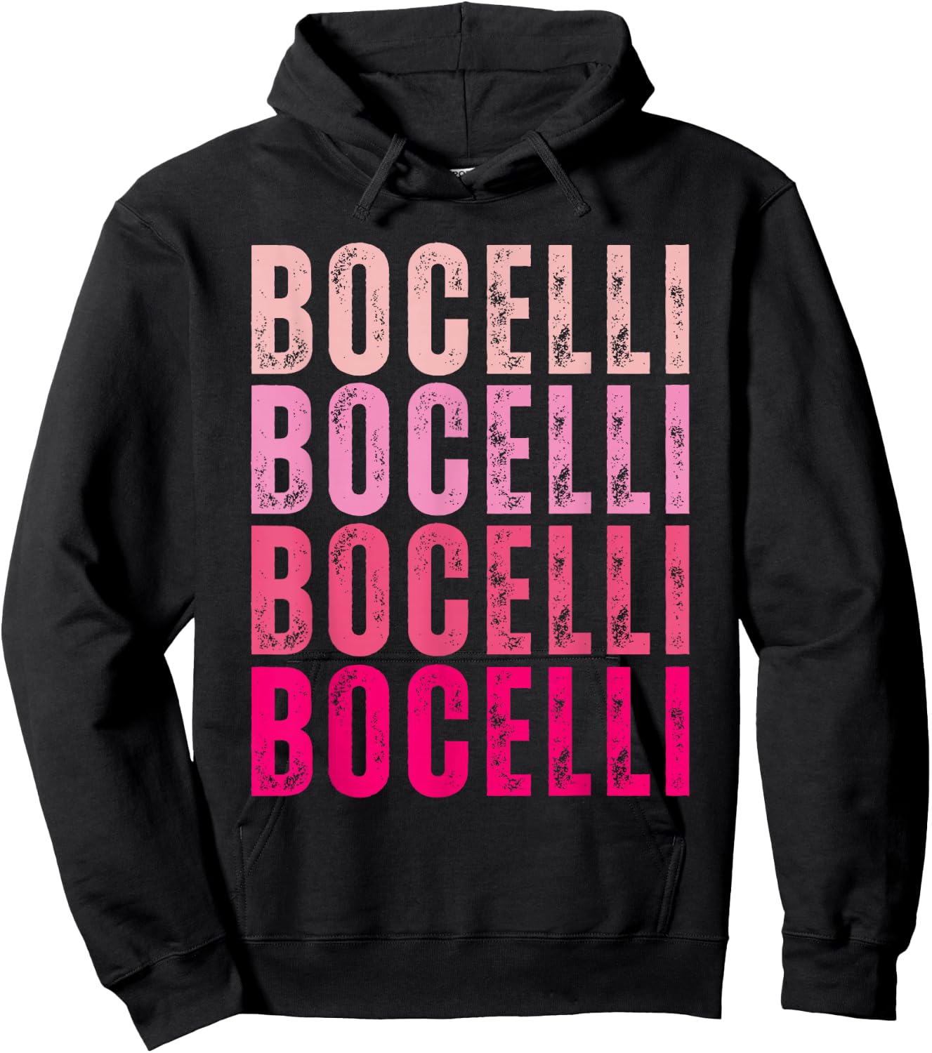 Bocelli Personalized Name I Love Bocelli Vintage Hoodie - Hoodie | Black