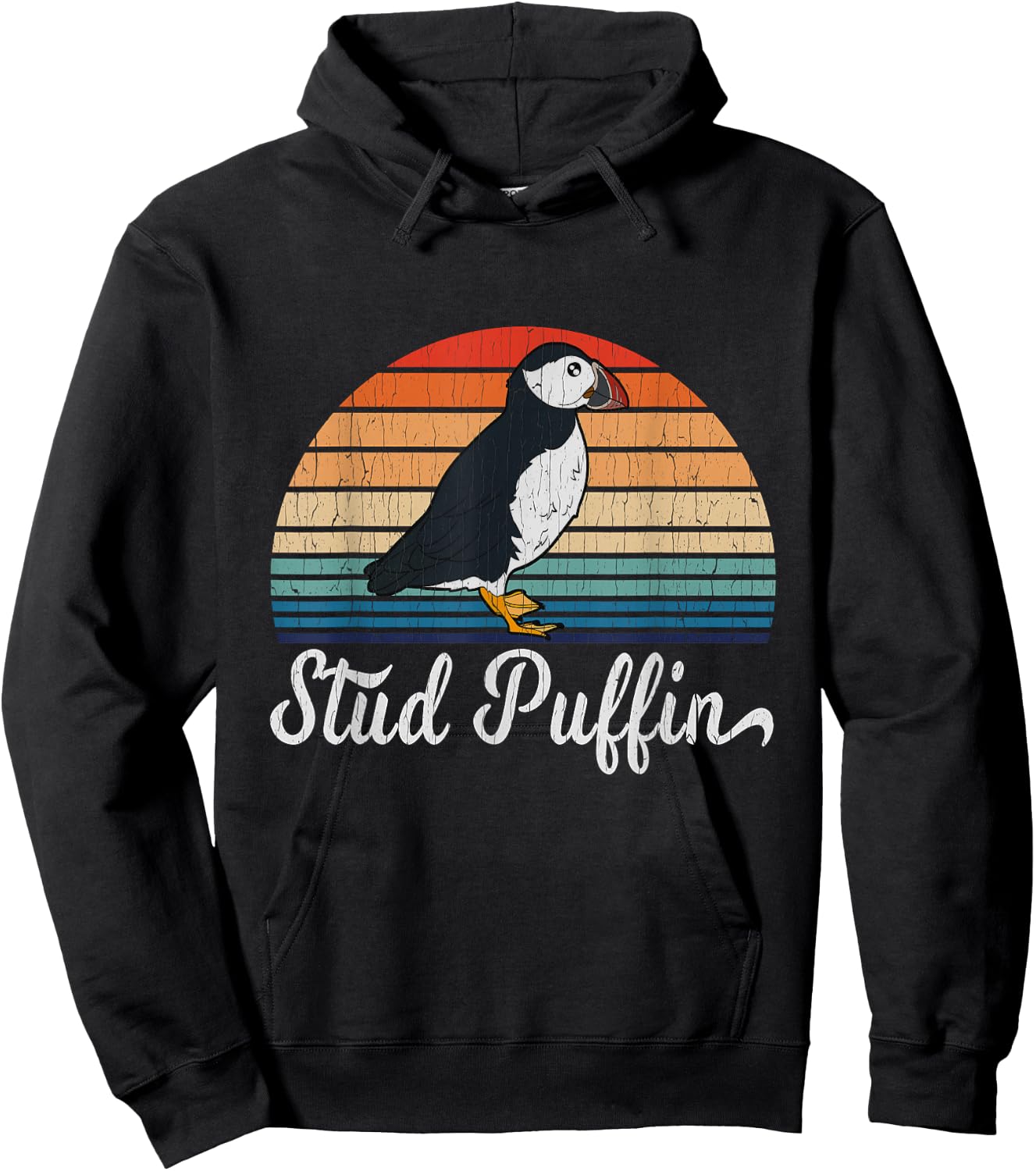 Stud Puffin Funny Animal Lovers Hoodie - Hoodie | Black