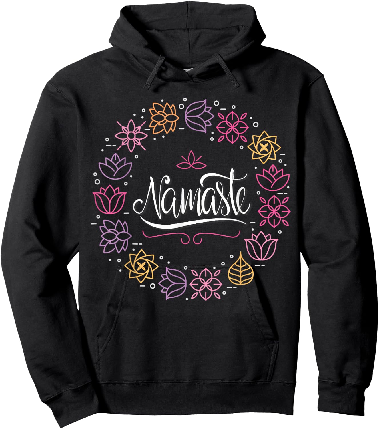Namaste Flower Of Life Yoga Exercise Meditation Zen Teacher Hoodie - Hoodie | Black