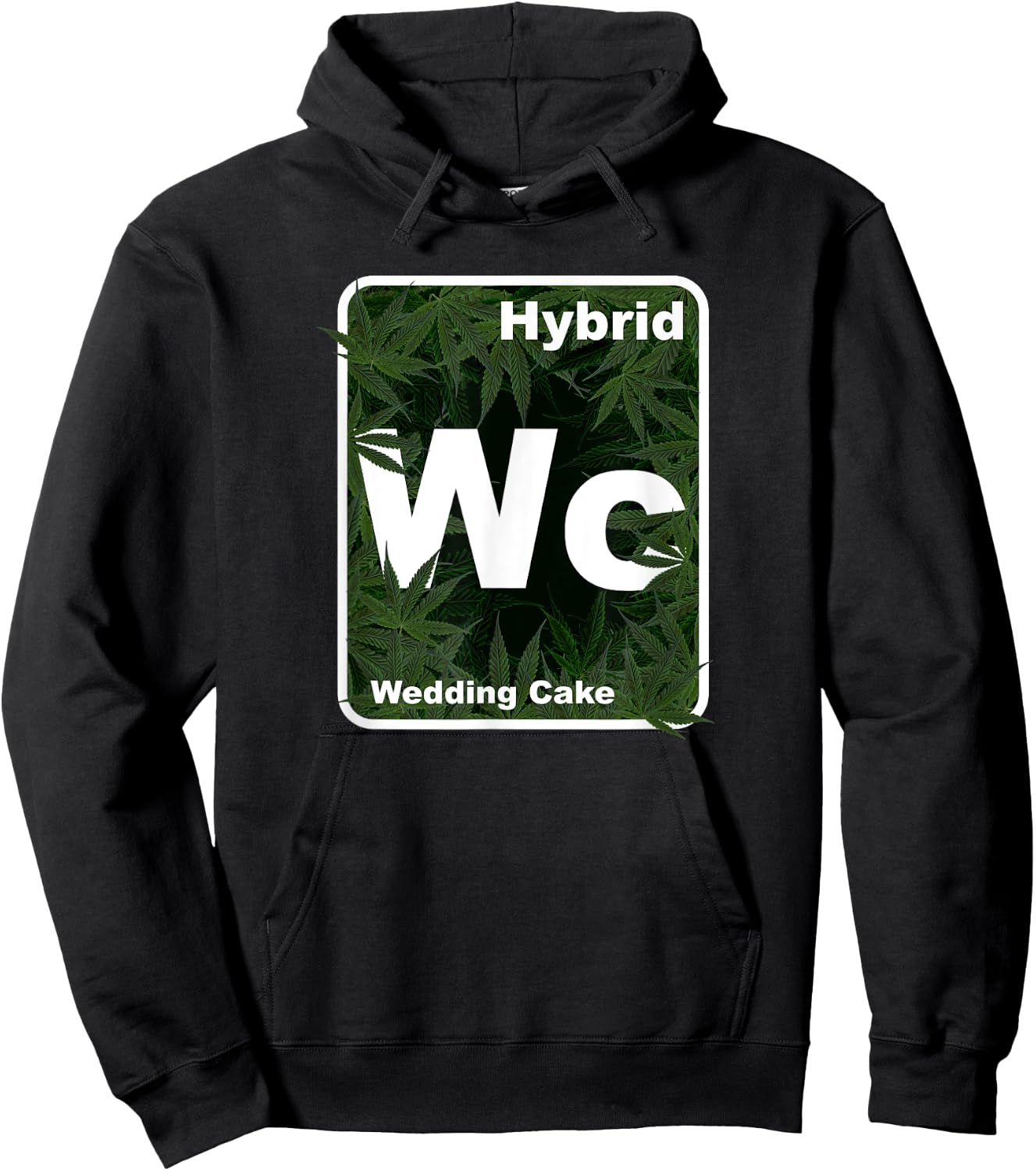Vintage Wedding Cake Marijuana Hybrid Strain THC Hoodie - Hoodie | Black
