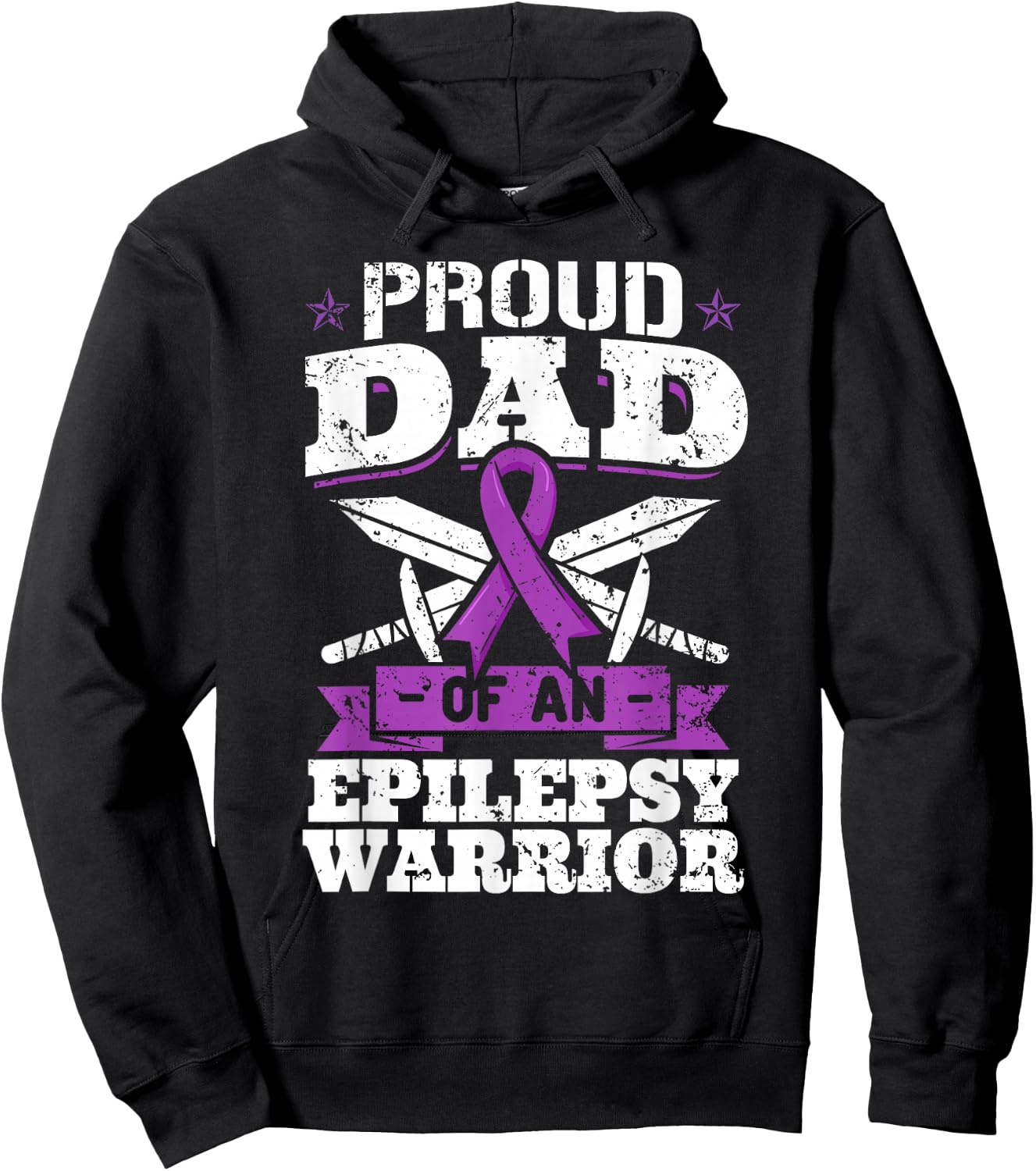 Proud Dad Of An Epilepsy Warrior Epilepsy Hoodie - Hoodie | Black
