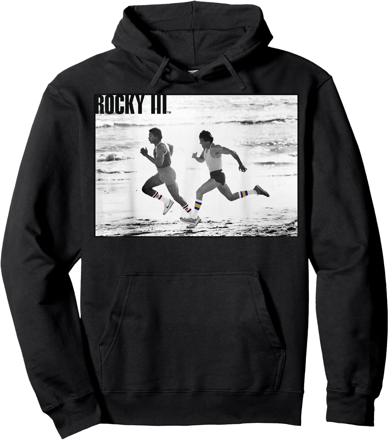 Rocky 3 Apollo Creed Racing Rocky On The Beach Poster Hoodie - Hoodie | Black