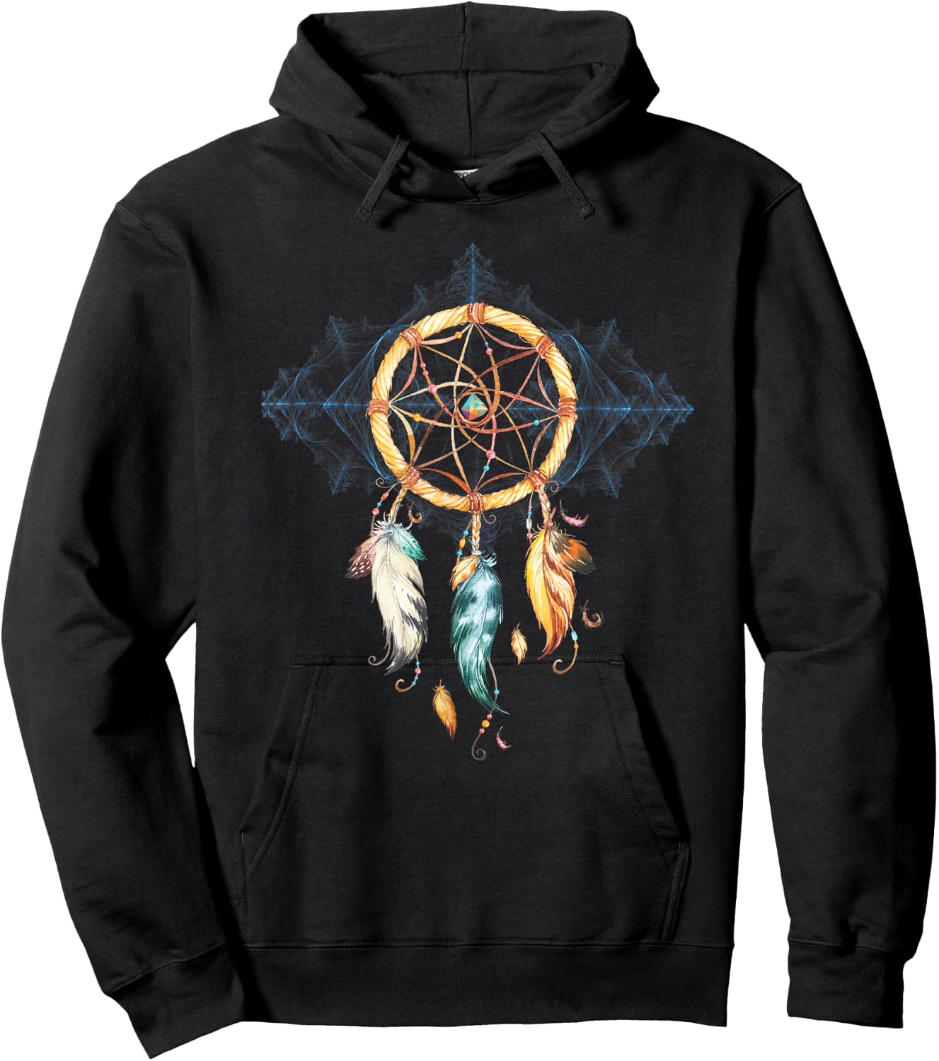 DREAM CATCHER VORTEX T SHIRT Shamanism Spiritual Meditation Hoodie - Hoodie | Black