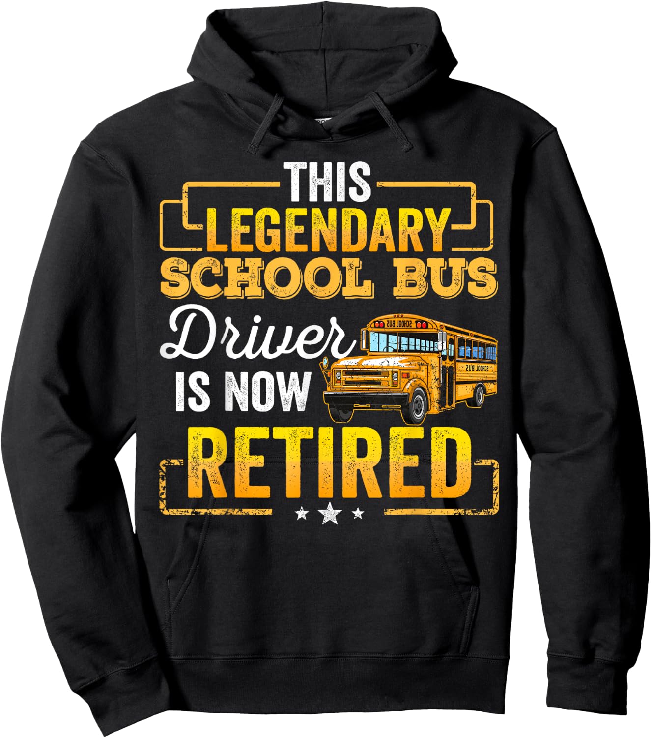 School Bus Driver Retired Shirt Gift Men Women Funny Hoodie - Hoodie | Black