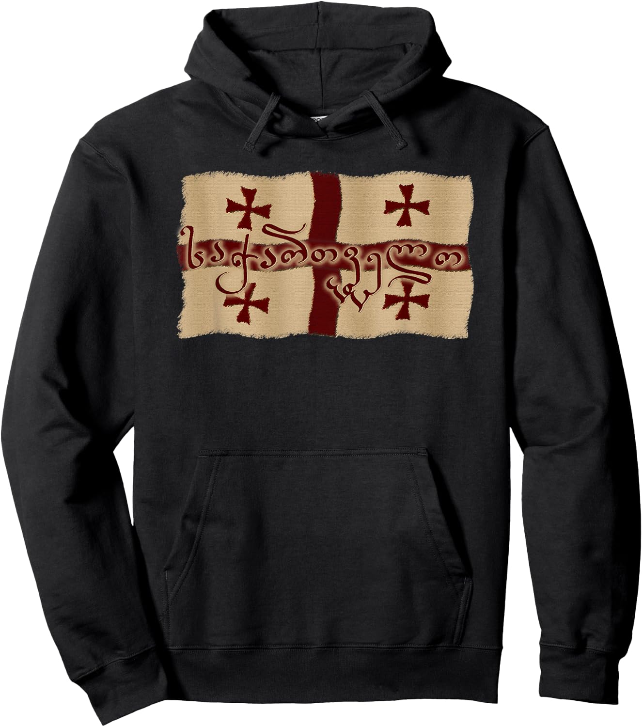 Republic of Georgia flag, Sakartvelo Hoodie - Hoodie | Black