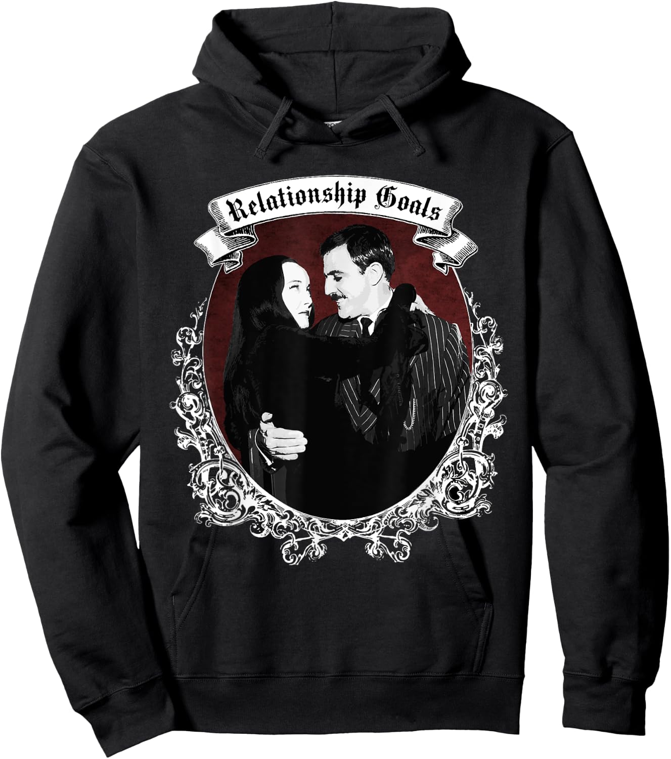 Relationship Goals Gomez & Morticia Goth Halloween Hoodie - Hoodie | Black