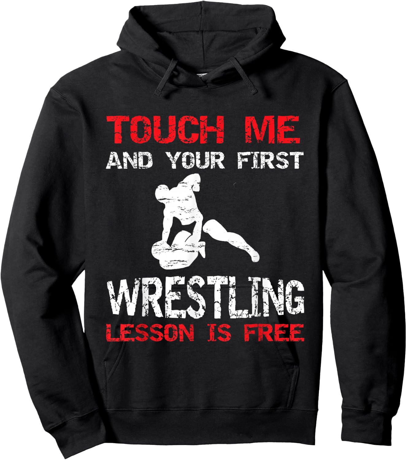 Funny Wrestling First Lesson Is Free Wrestler Gift Hoodie - Hoodie | Black