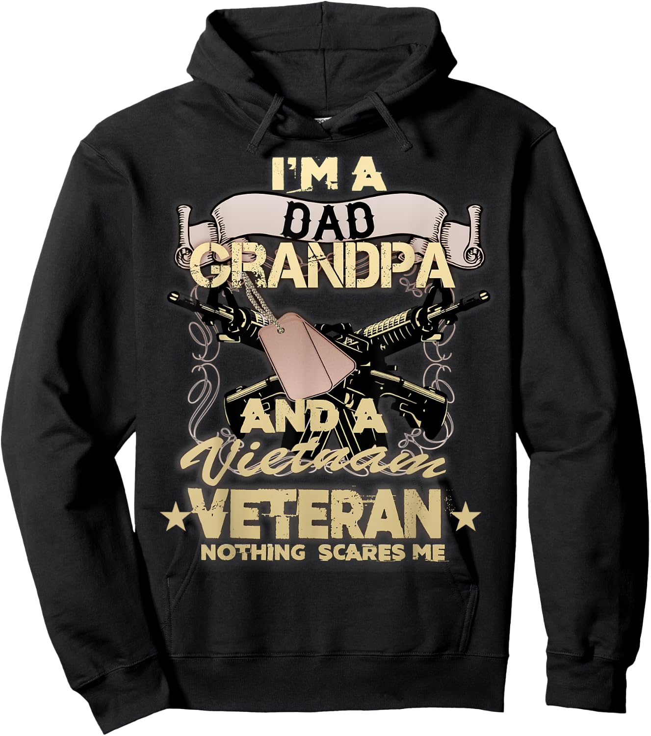 Vietnam War Veteran U.S. Army Retired Soldier Hoodie - Hoodie | Black