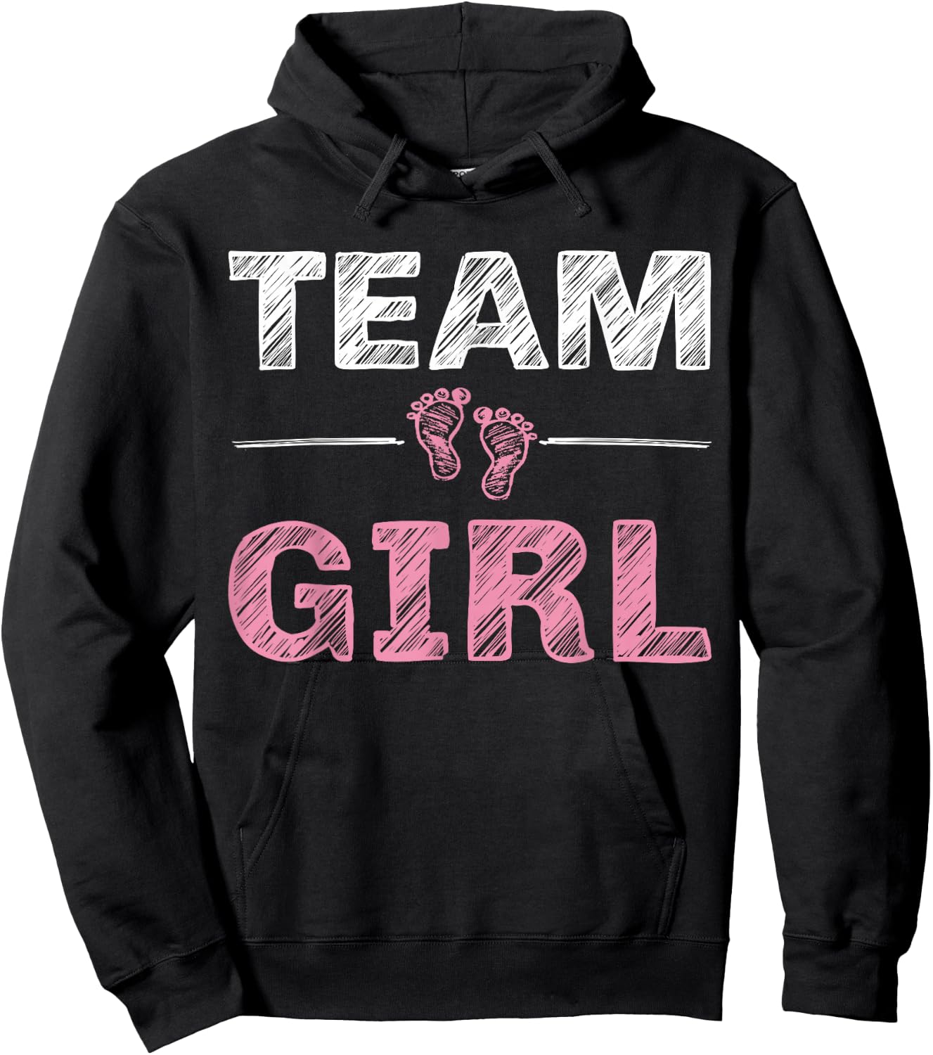 Team Girl Gender Reveal Party Gifts Soon To Be Baby Shower Hoodie - Hoodie | Black