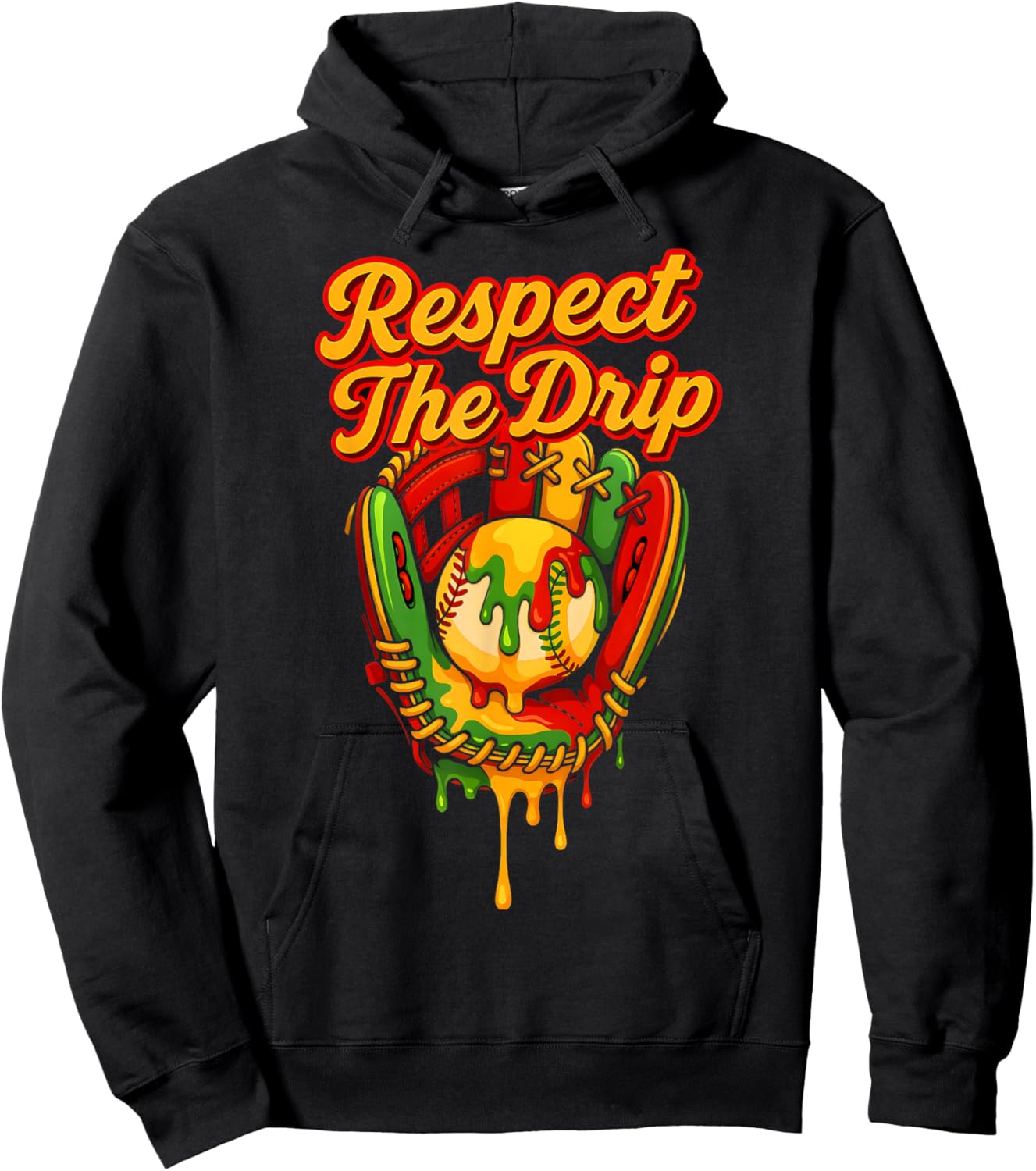 Baseball Drip Juneteenth Black Pride African American 1865 Hoodie - Hoodie | Black
