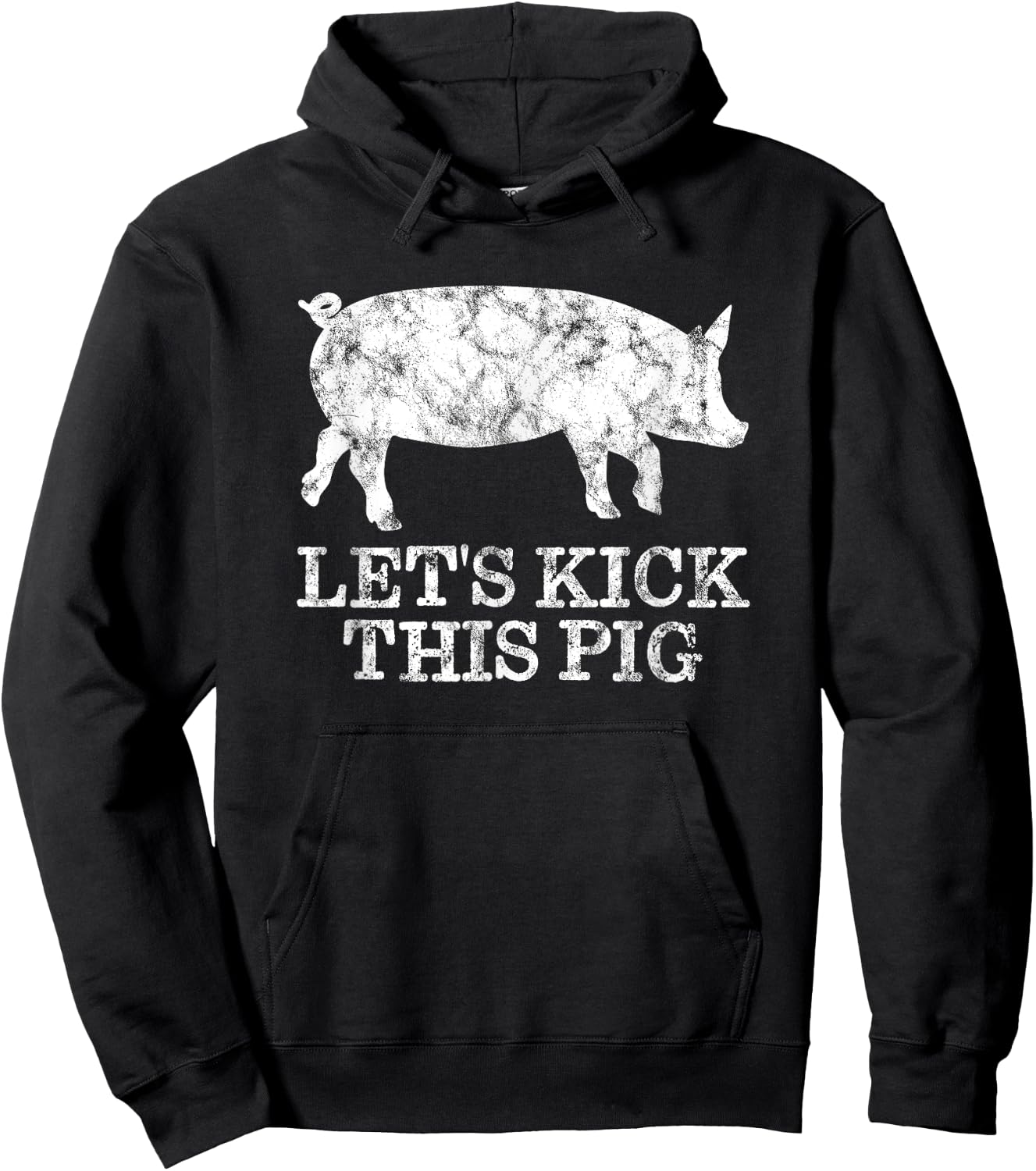 Let's Kick This Pig - Cool & Funny Biker Motorcycle Hoodie - Hoodie | Black