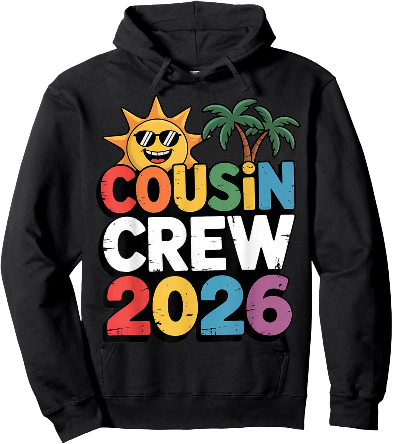 Cousin Crew 2026 Family Trip Group Vacation Hoodie - Hoodie | Black