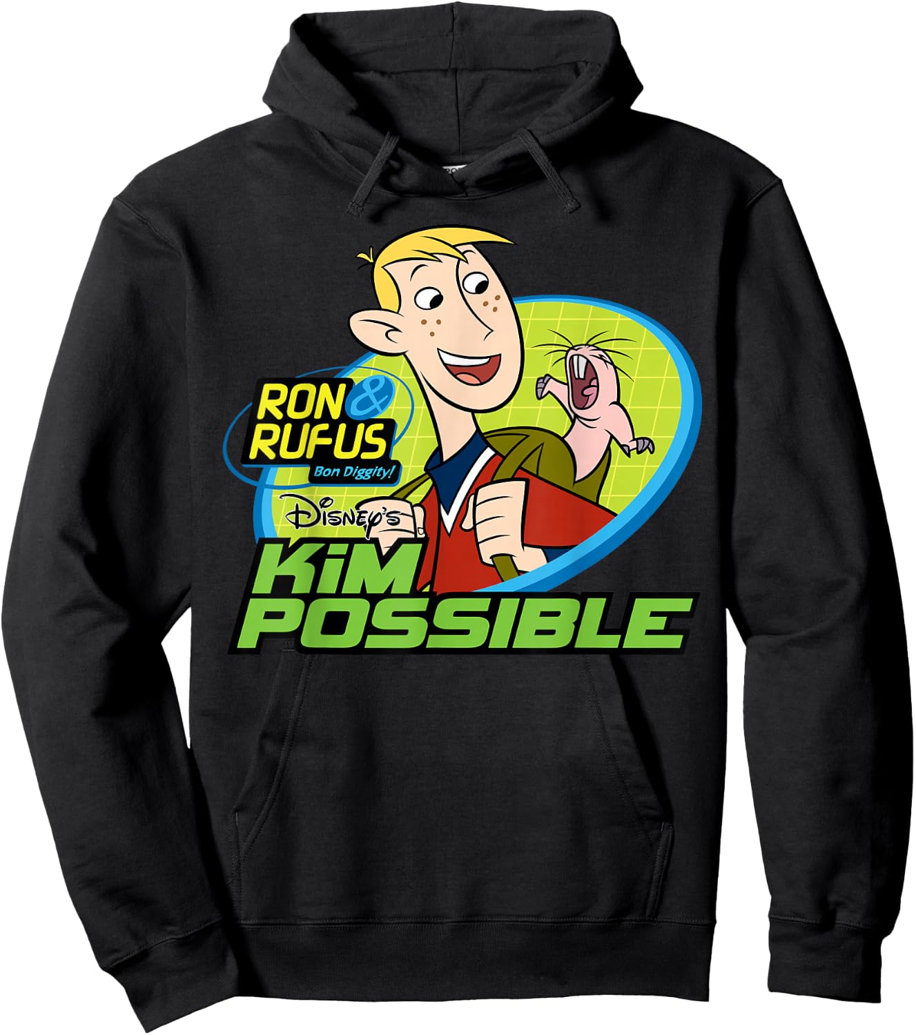 Kim Possible - Ron and Rufus Bon Diggity Hoodie - Hoodie | Black