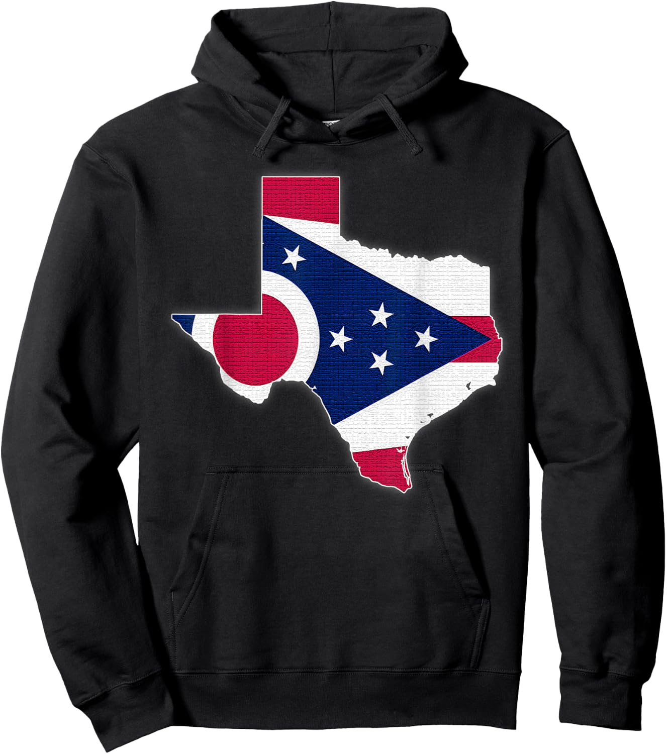 TEXAS STATE MAP OHIO OH Flag Roots Men Women Gift Hoodie - Hoodie | Black