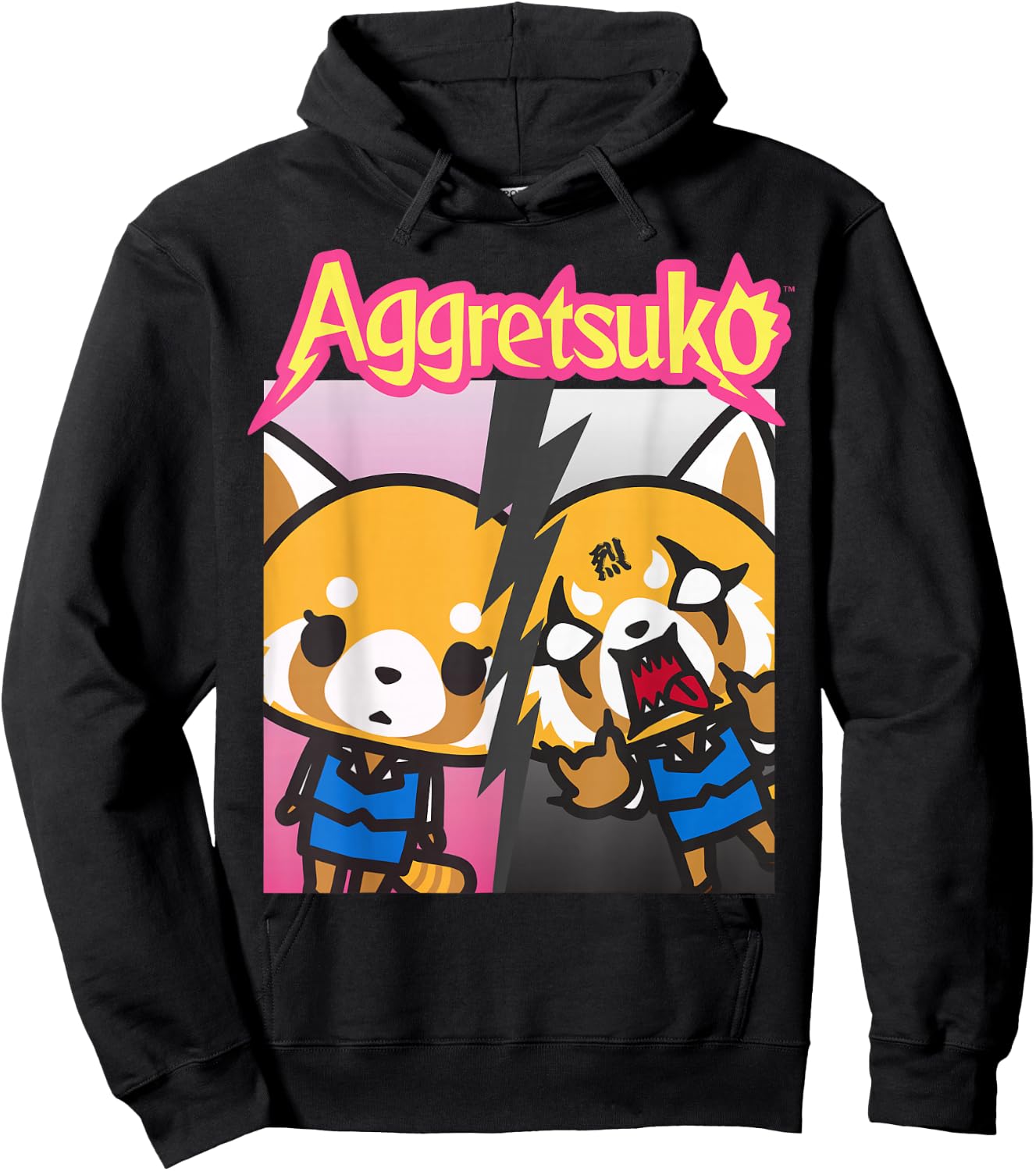 Aggretsuko Split Personality Shirt Hoodie - Hoodie | Black