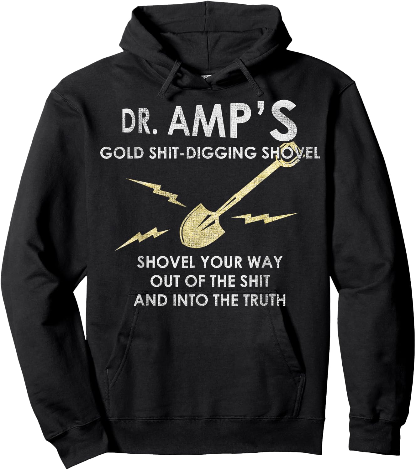 Twin Peaks Dr. Amps Gold Shovel Ad Logo Graphic Hoodie - Hoodie | Black