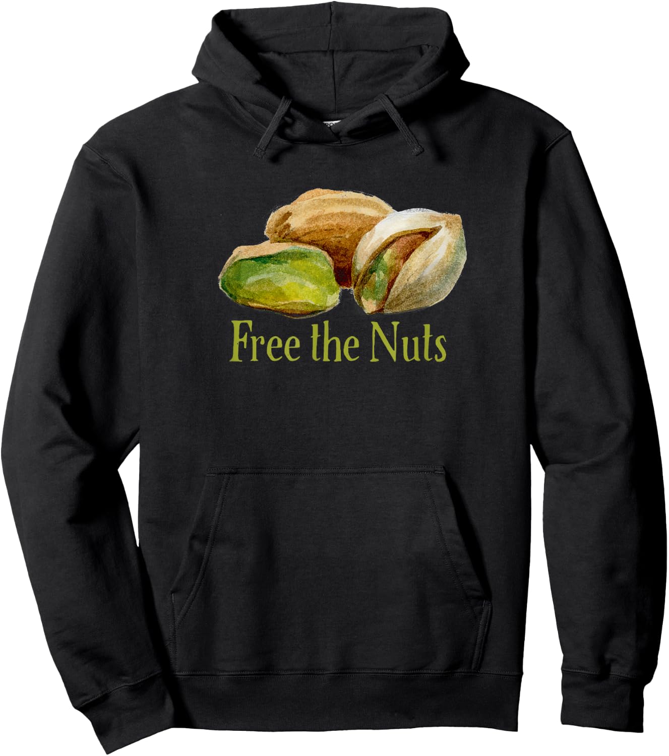 Free the Nuts Funny Pistachio Lovers Hoodie - Hoodie | Black