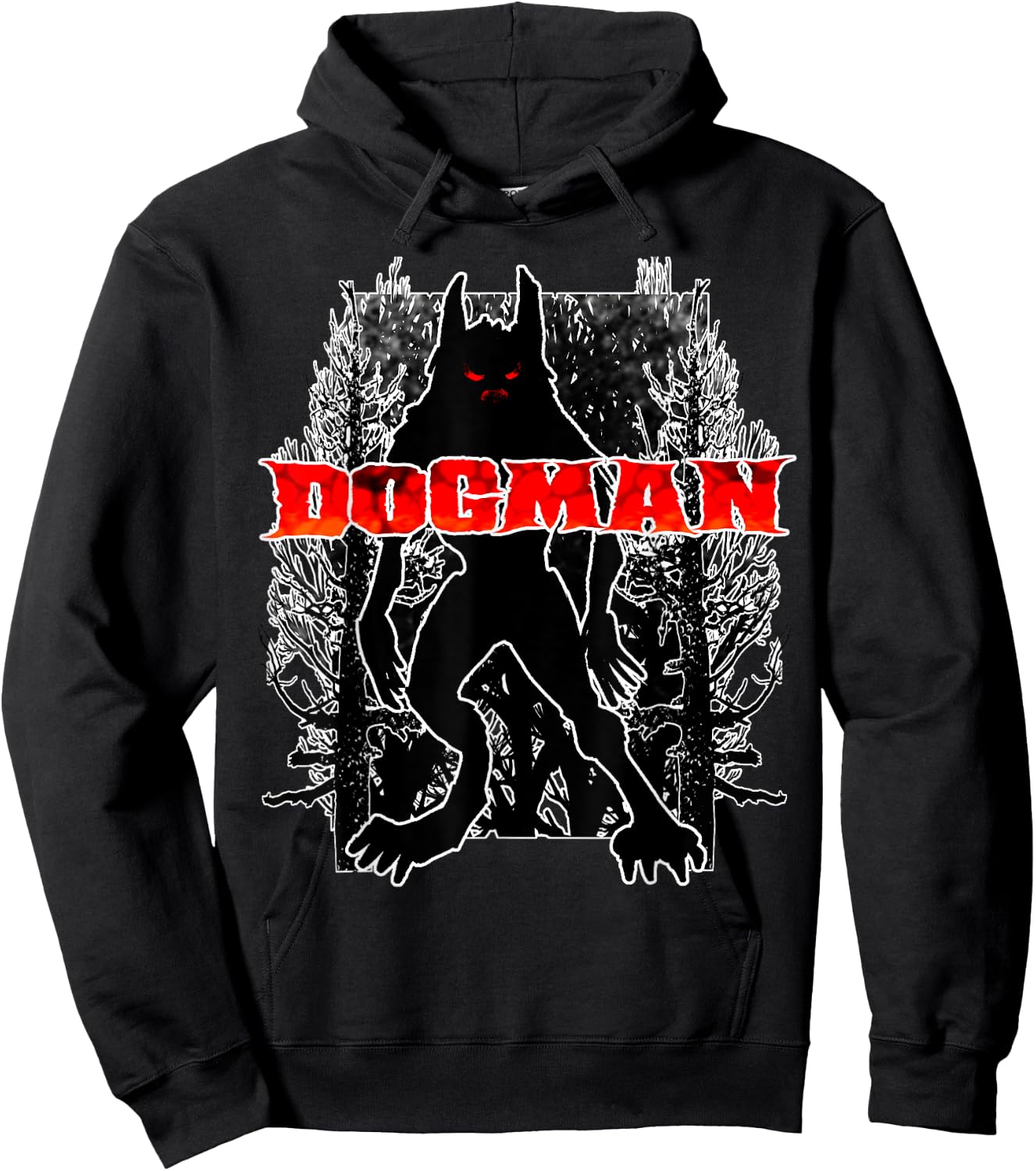 Dogman America's Werewolf; Dark Cryptid Monster Hoodie - Hoodie | Black