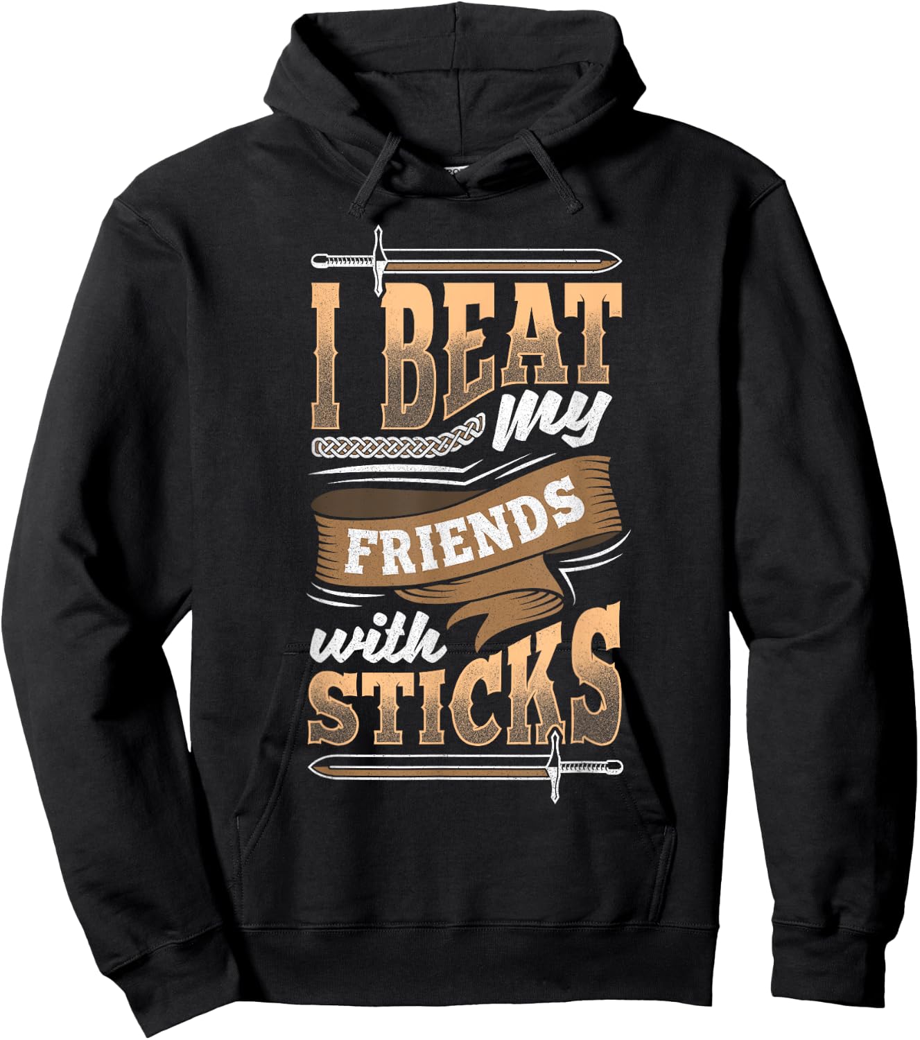 LARP Larping Larper - Beat my Friends with a Stick Hoodie - Hoodie | Black