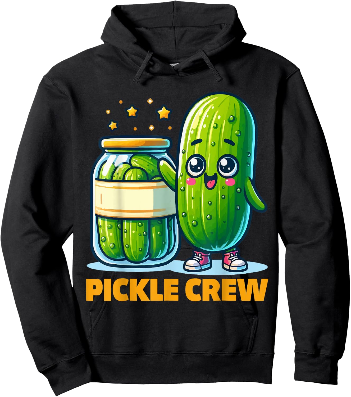 Pickle Crew Dill Cute Pickle Lover Hoodie - Hoodie | Black