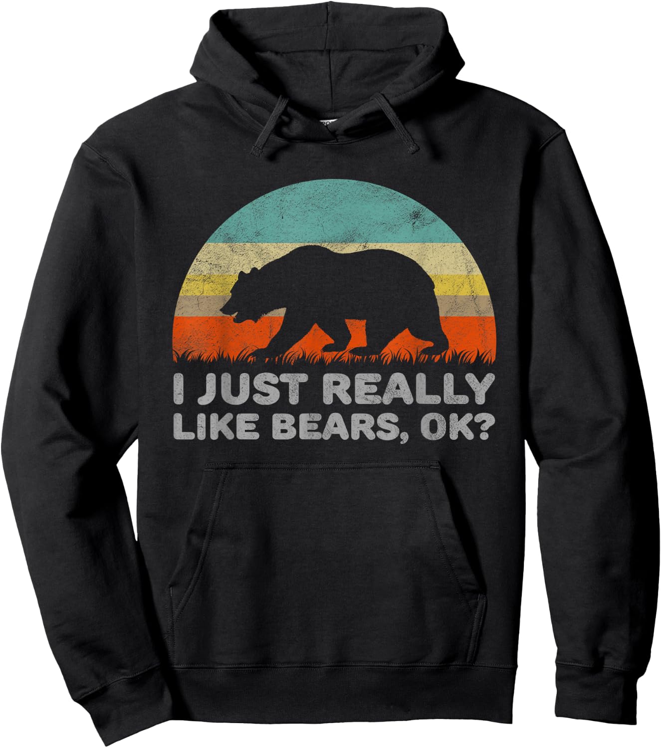 Funny I Just Really Like Bears OK Hoodie - Hoodie | Black